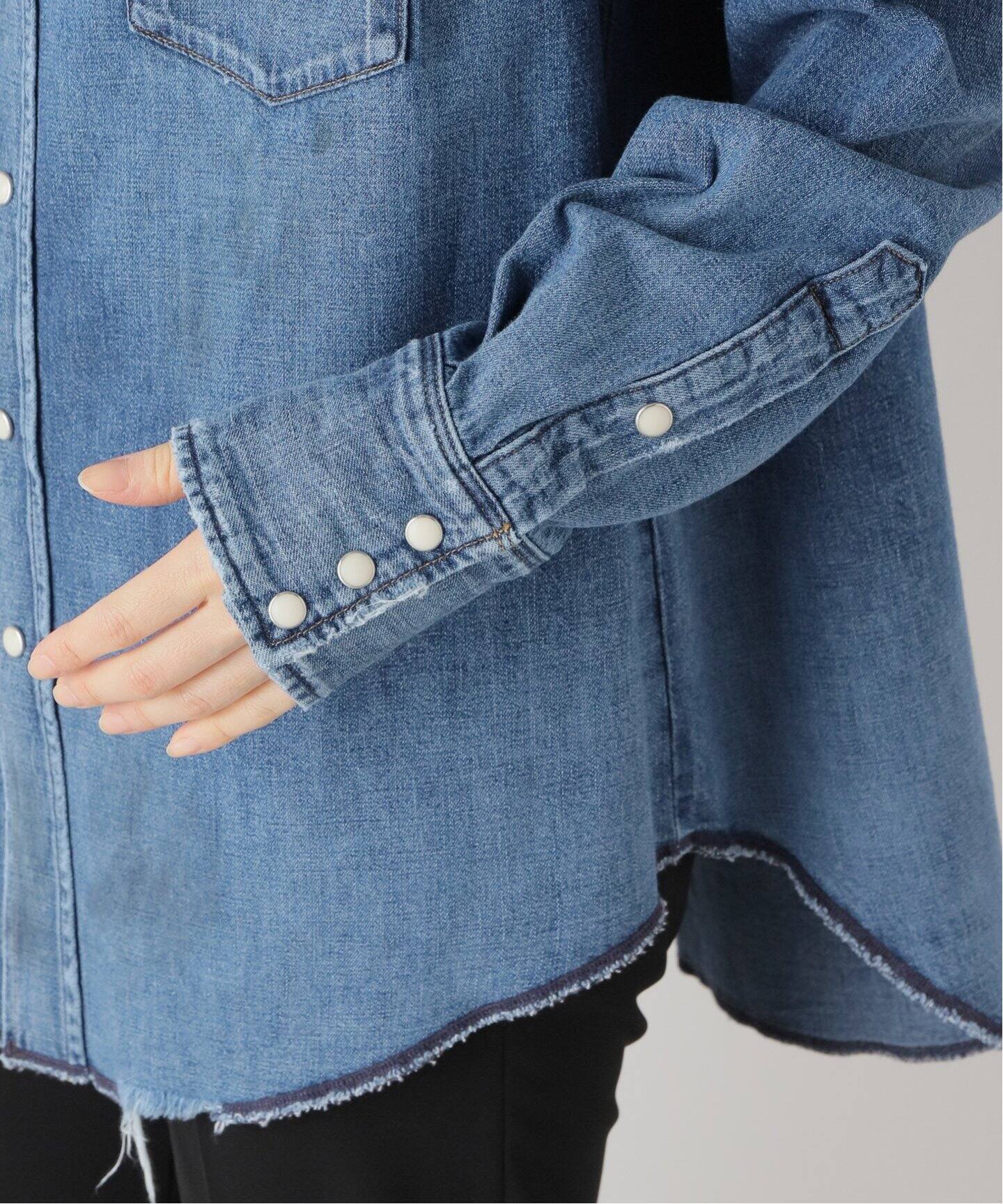 RED CARD/レッド カード】 Nelly Denim Shirts（シャツ／ブラウス）｜L 