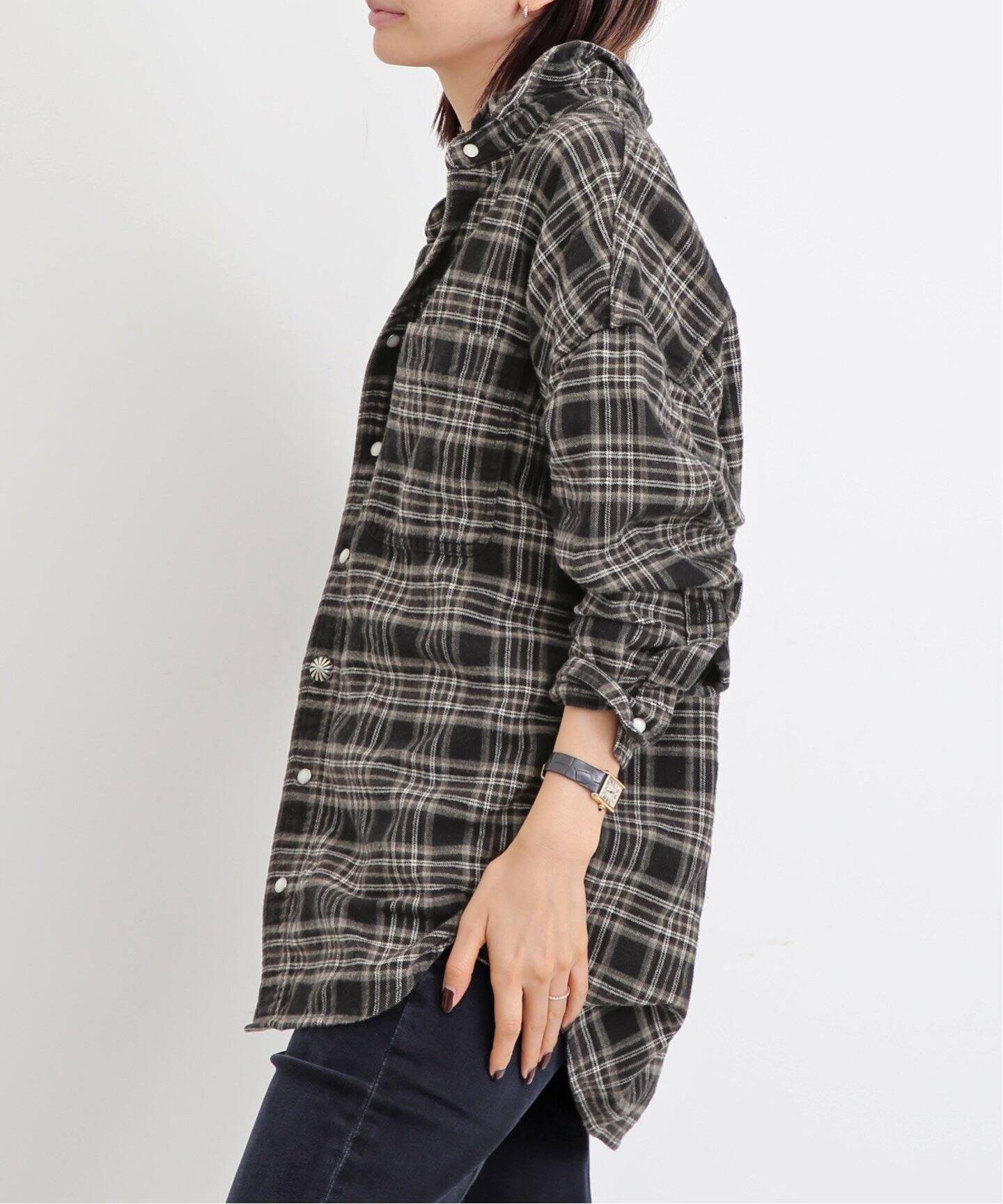 REMI RELIEF/レミ レリーフ】 CHECK SHIRT（シャツ／ブラウス）｜L  