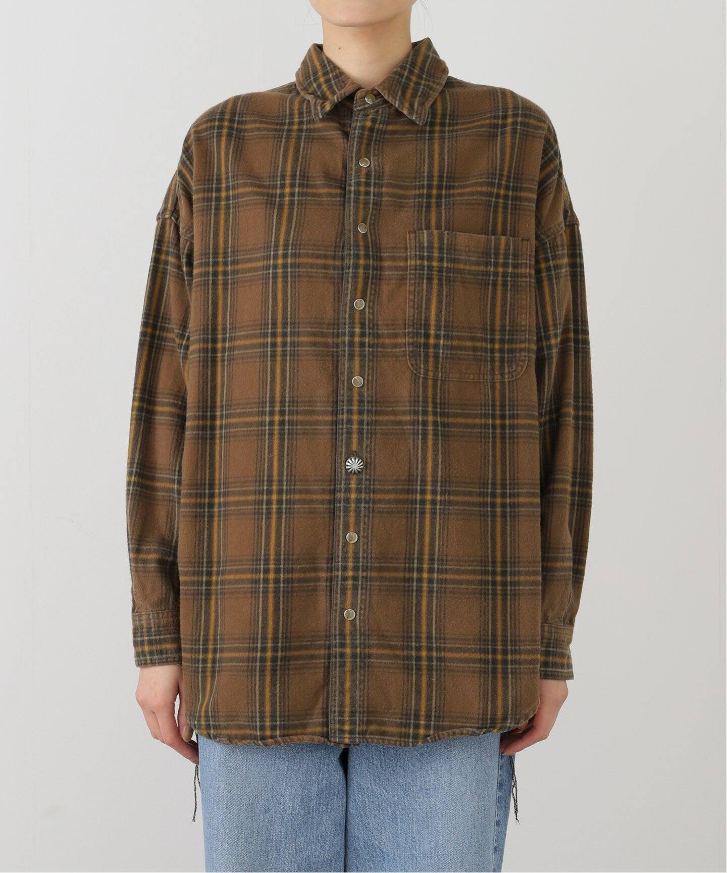 REMI RELIEF/レミ レリーフ】 CHECK SHIRT（シャツ／ブラウス）｜L  