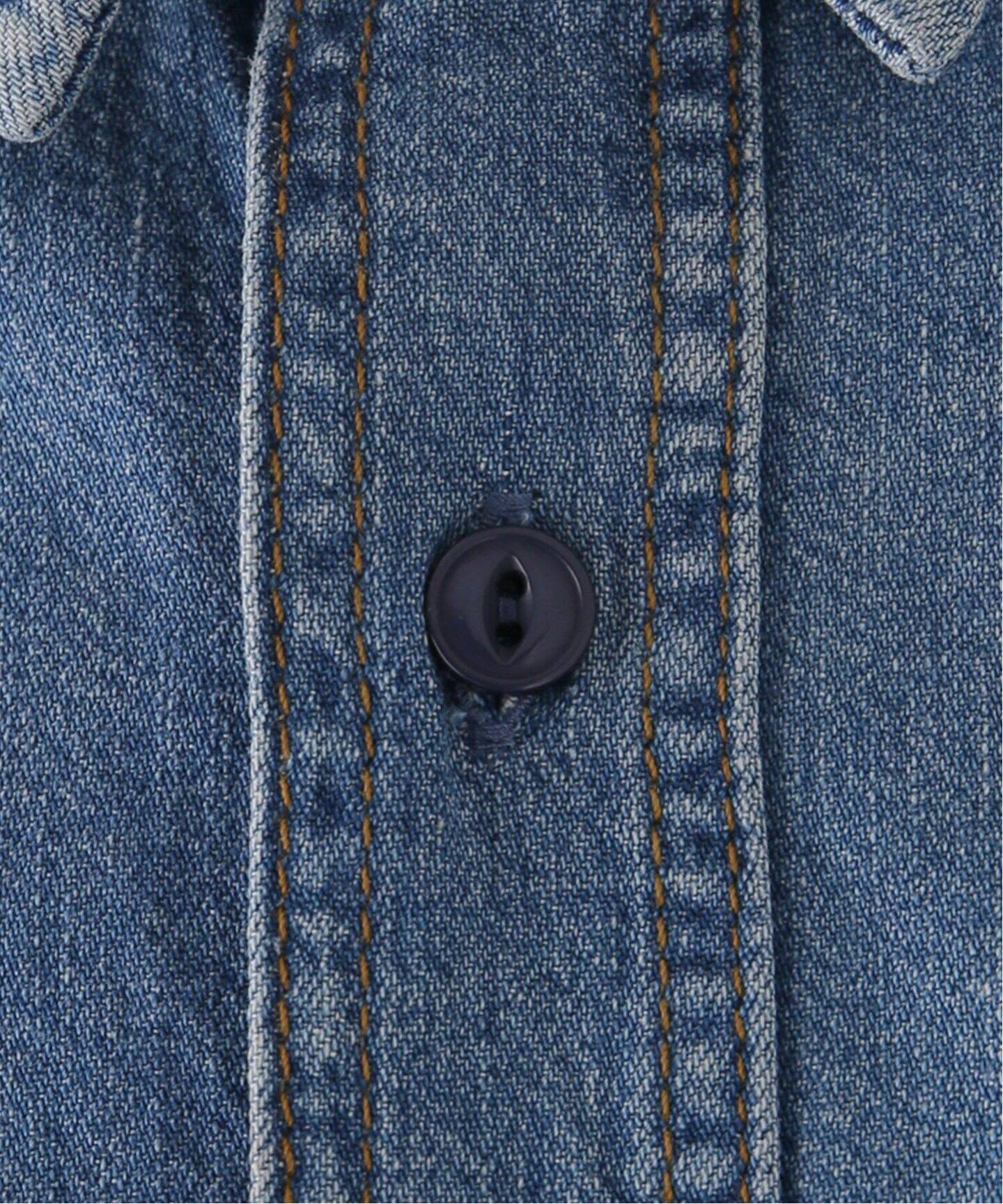 R13/アールサーティーン】 CROPPED DENIM SHIRT（シャツ／ブラウス 