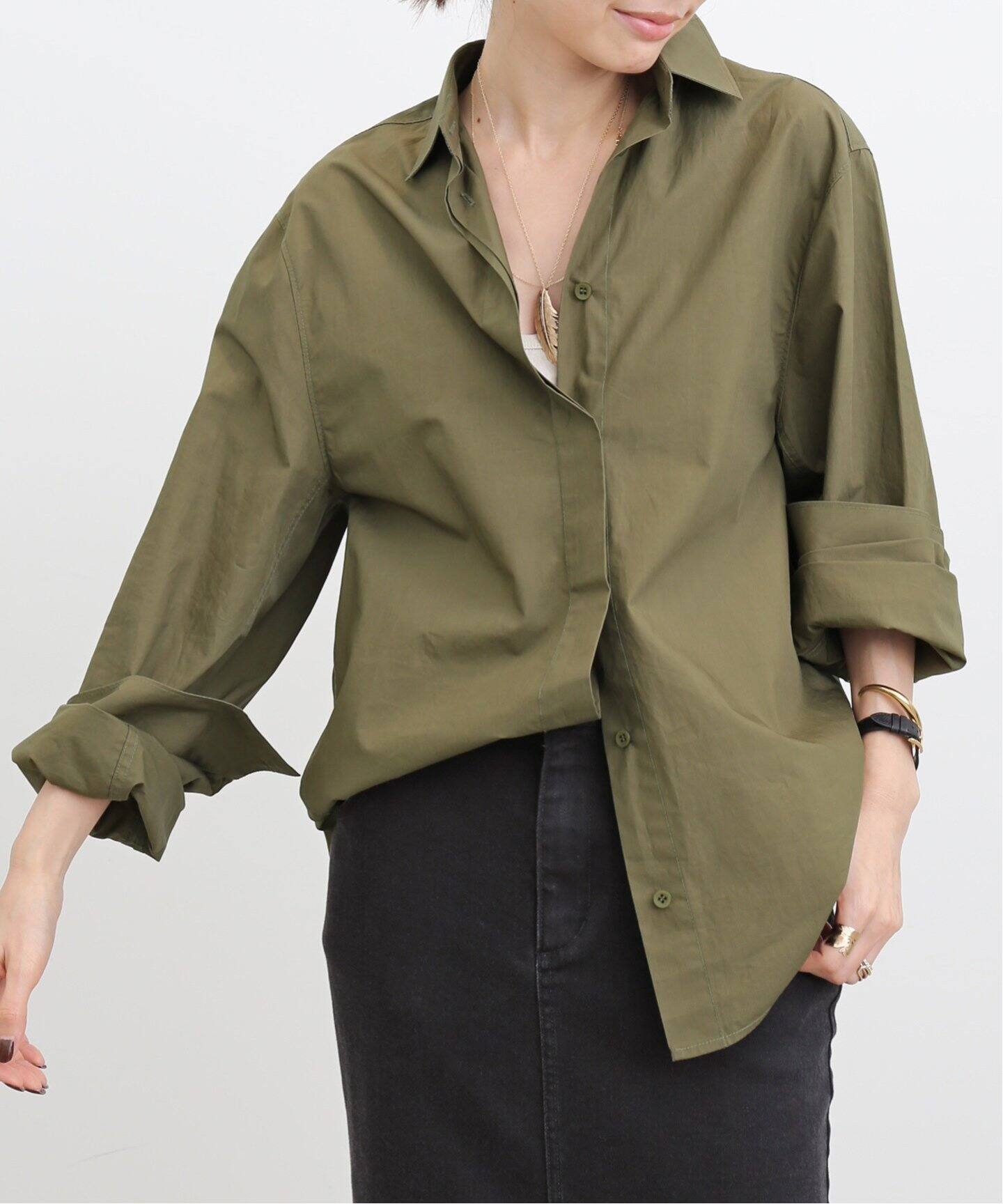 AEXAE/エイエックスエイ】 Cotton Wide Sleeve Shirt（シャツ 