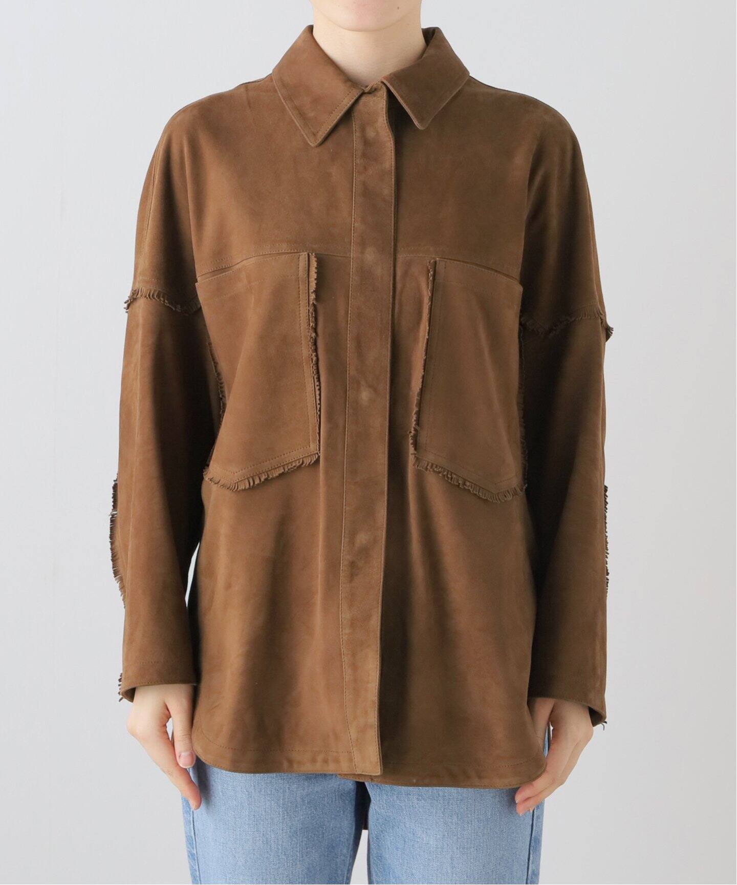 Furling by giani ウィムガゼット スエード フリンジシャツ