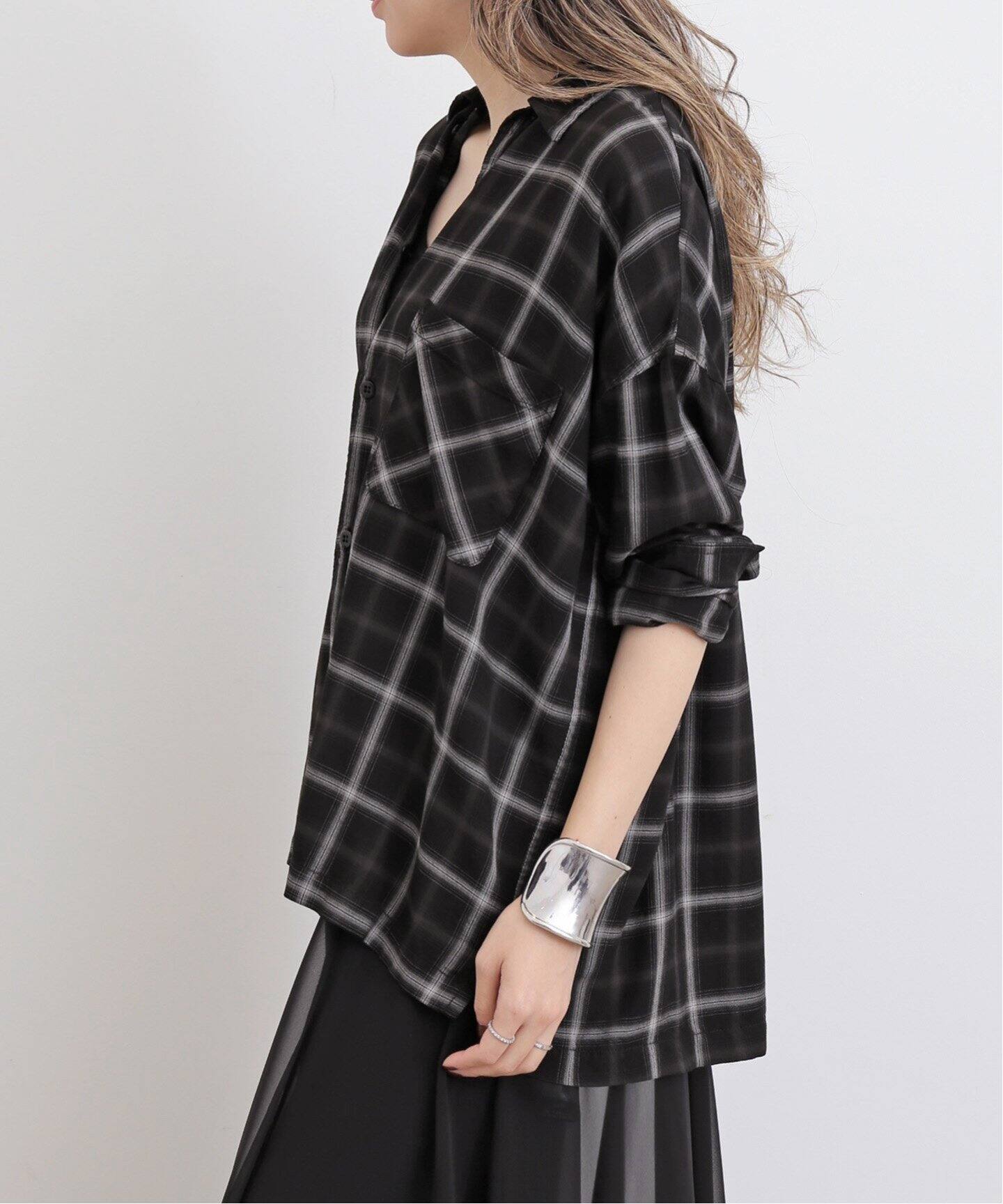 REMI RELIEF/レミ レリーフ】 CHECK 2 WAY SHIRT（シャツ／ブラウス 