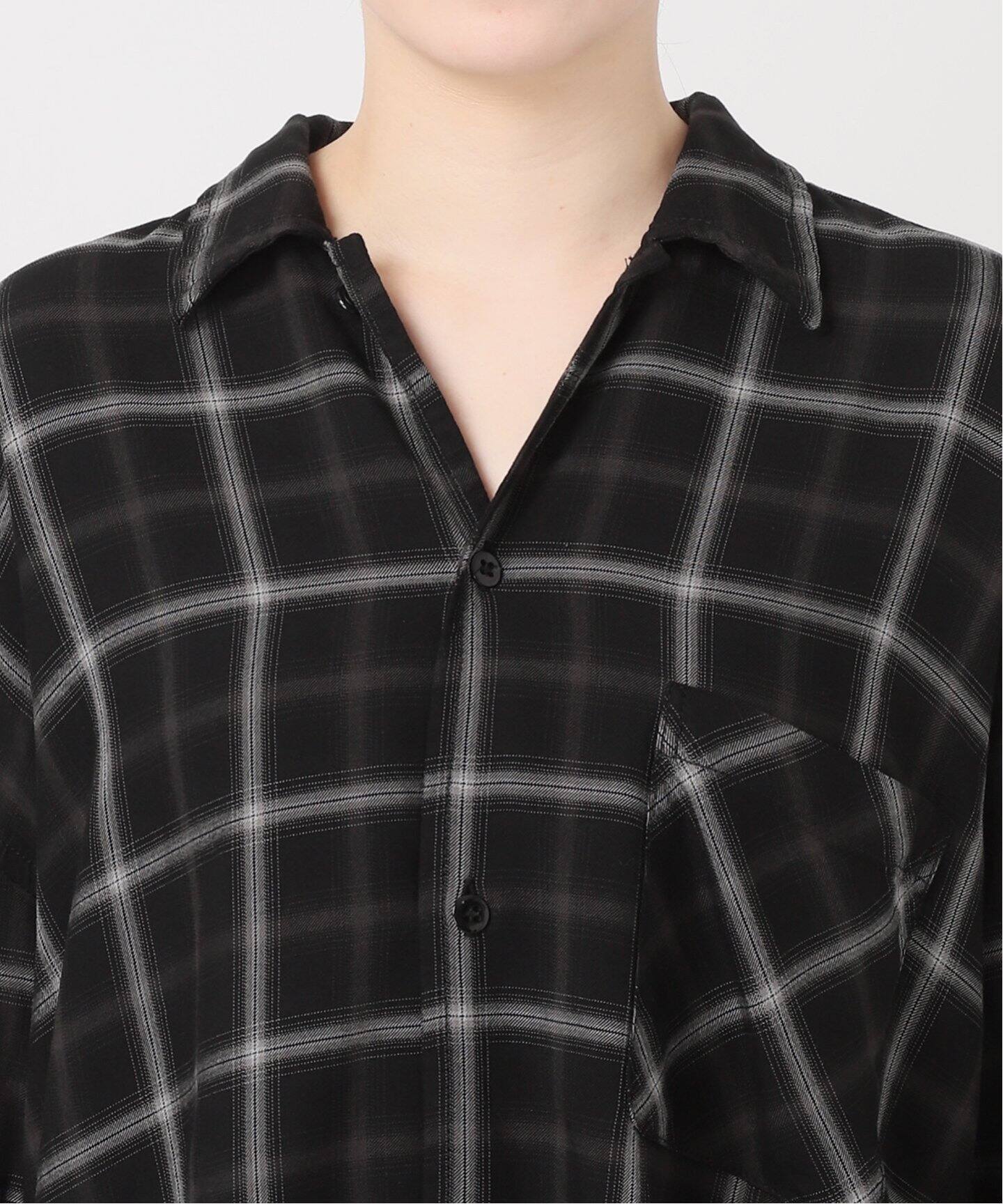 REMI RELIEF/レミ レリーフ】 CHECK 2 WAY SHIRT（シャツ／ブラウス 