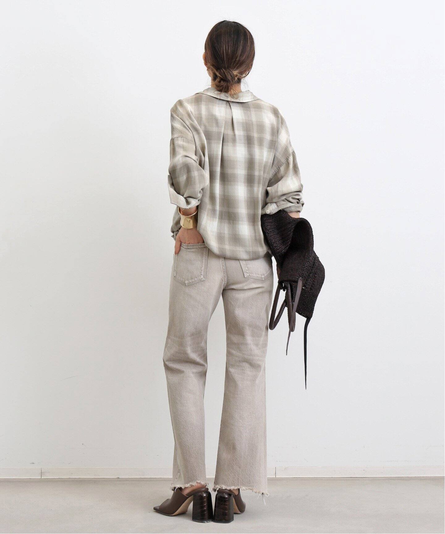 REMI RELIEF/レミ レリーフ】 CHECK 2 WAY SHIRT（シャツ／ブラウス 
