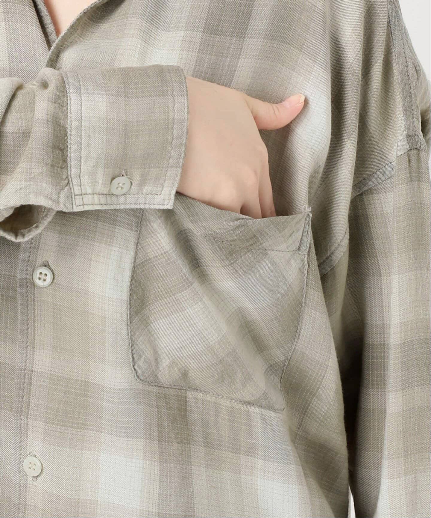 REMI RELIEF/レミ レリーフ】 CHECK 2 WAY SHIRT（シャツ／ブラウス 