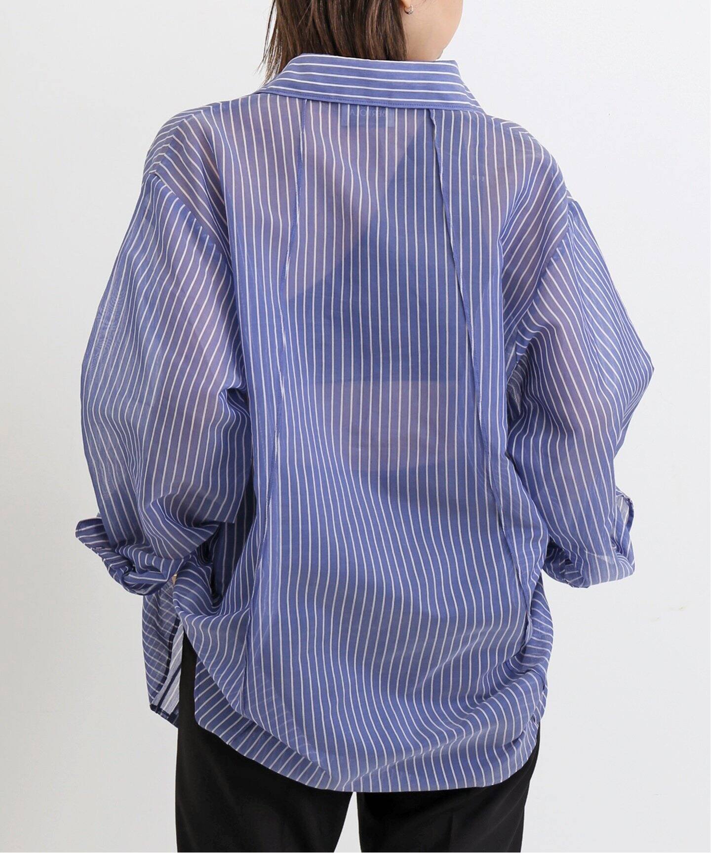 LAppartement Sheer Stripe Shirt（シャツ／ブラウス）｜L