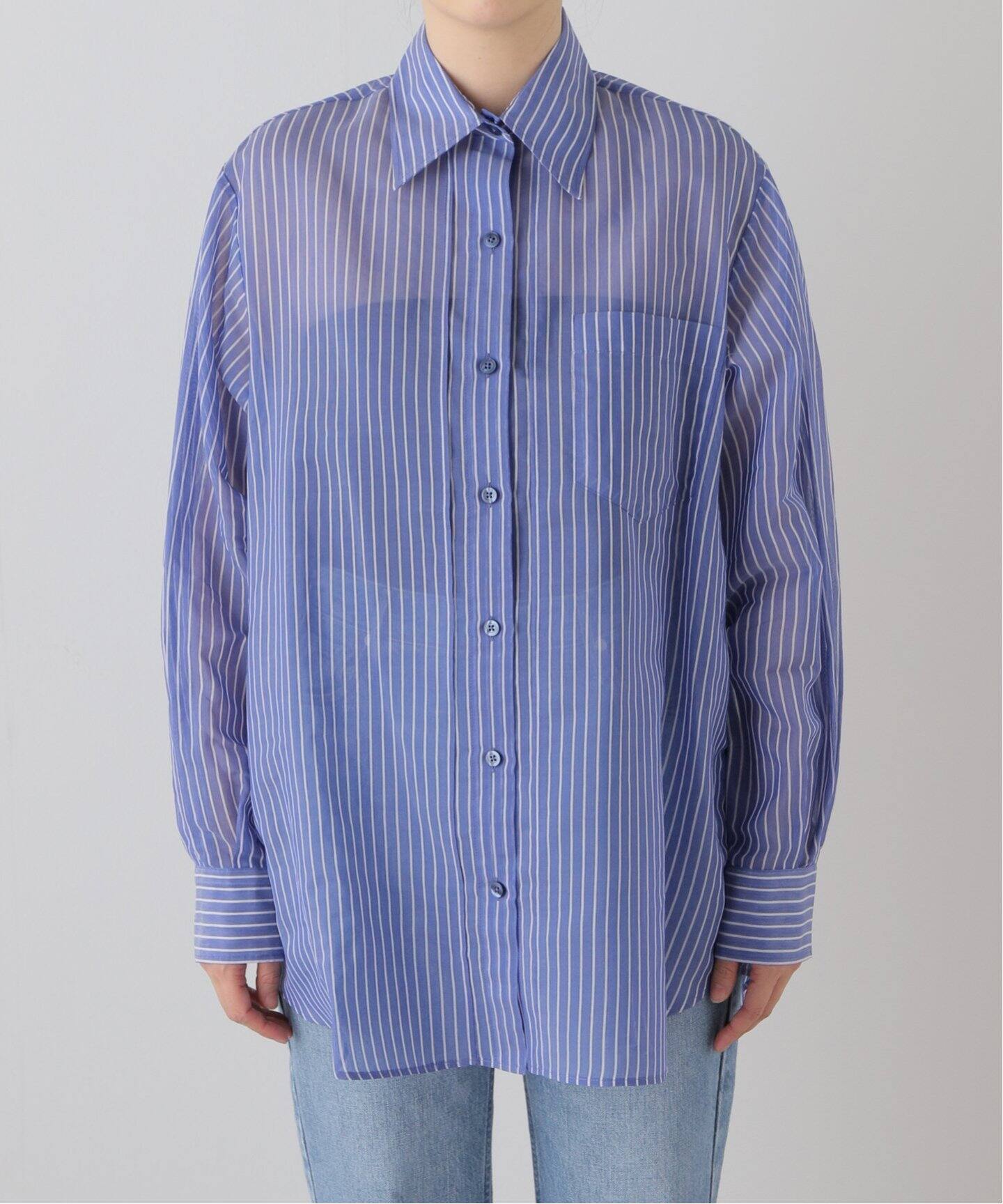 LAppartement Sheer Stripe Shirt（シャツ／ブラウス）｜L 