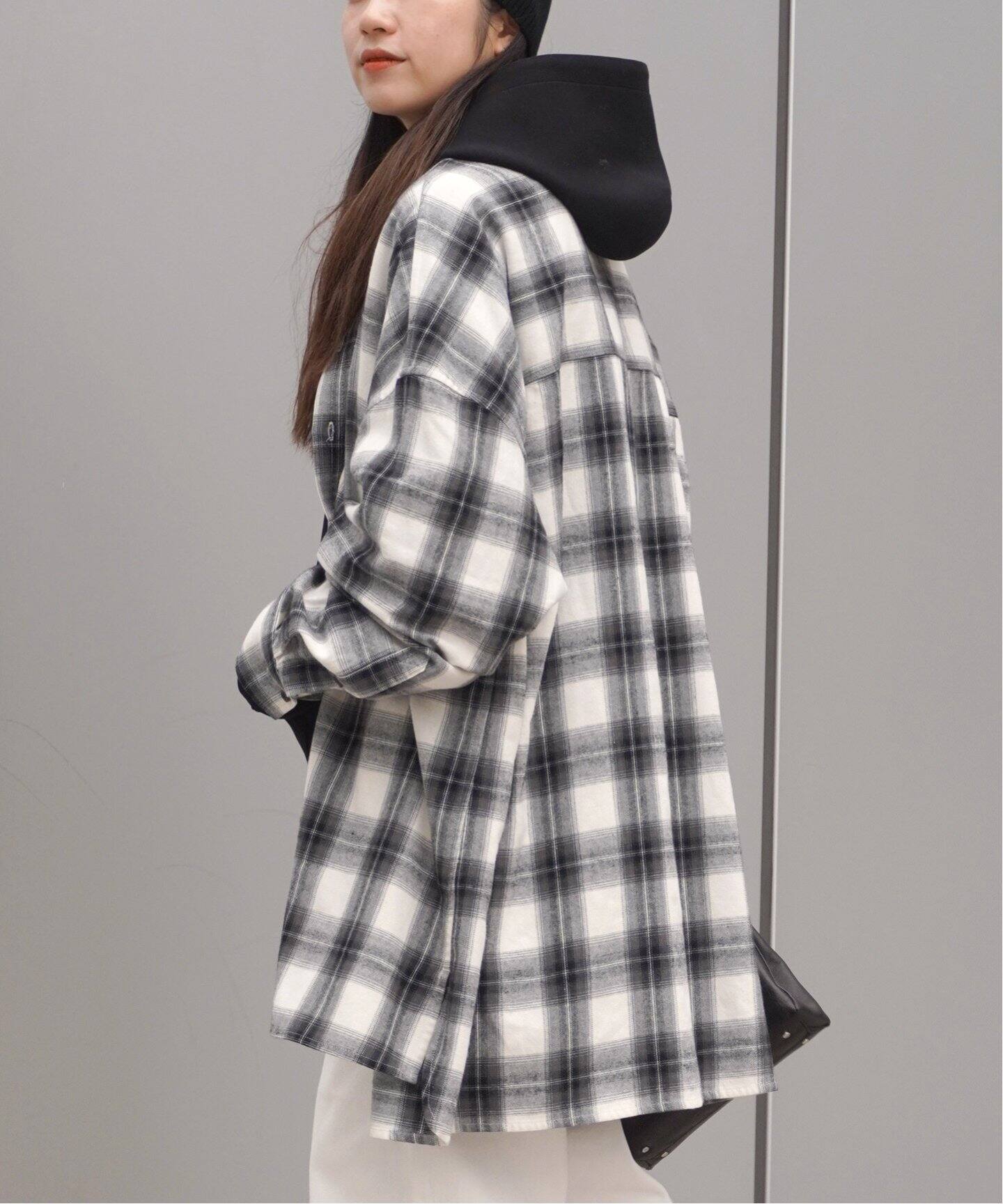 PROVOKE/プロヴォーク】Oversized check Shirt（シャツ／ブラウス  