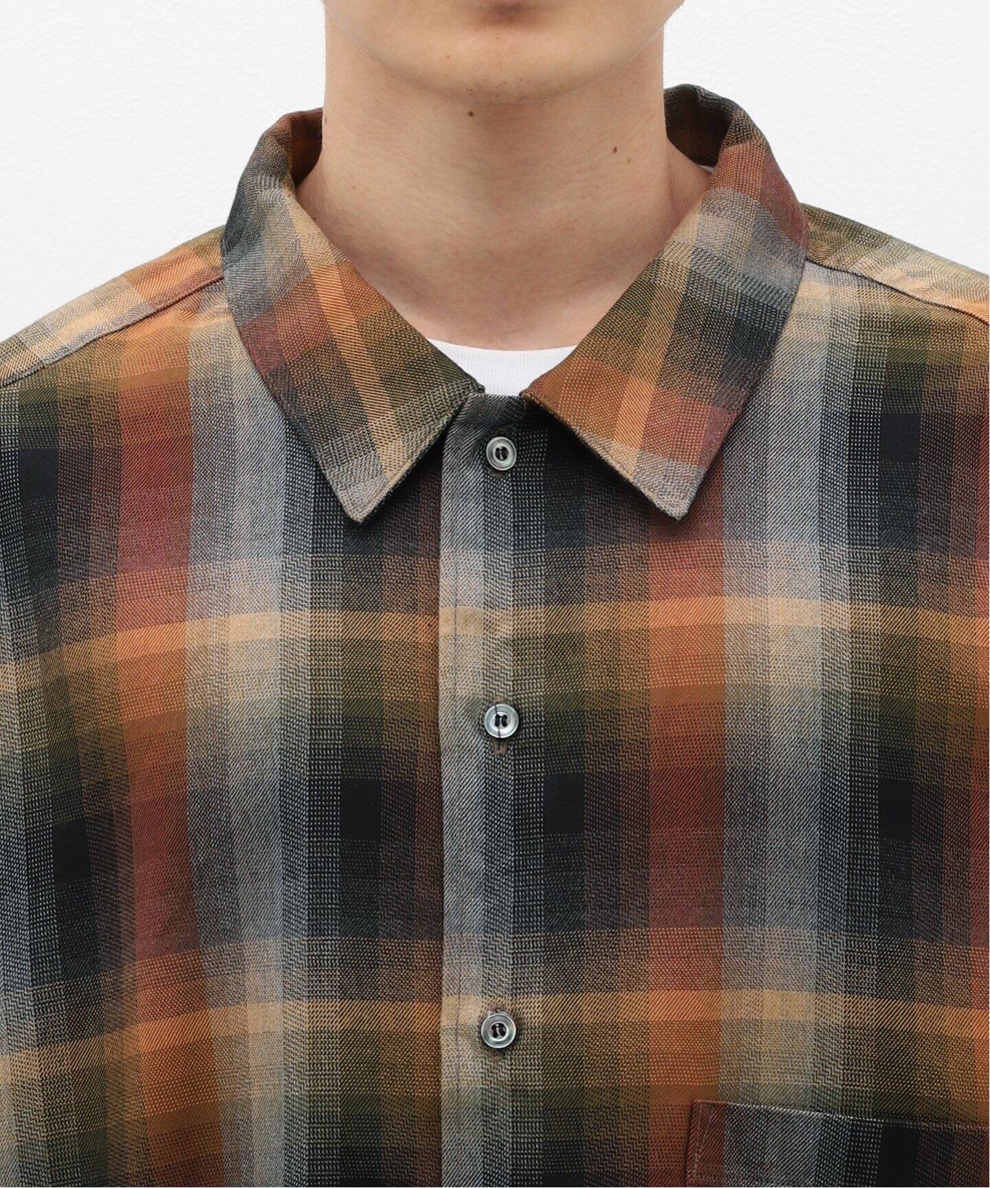 ANCELLM / アンセルム】R/C CHECK CRASH LS SHIRT（シャツ／ブラウス 