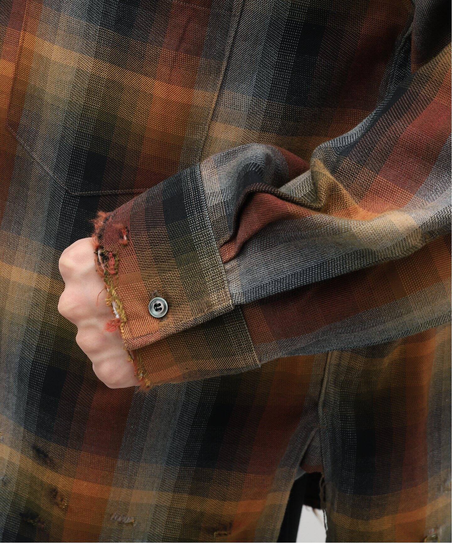 ANCELLM / アンセルム】R/C CHECK CRASH LS SHIRT（シャツ／ブラウス 