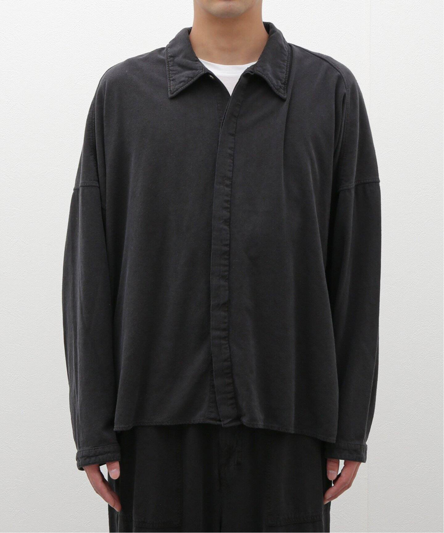 ANCELLM / アンセルム】SILK SUEDE DRESS LS SHIRT（シャツ／ブラウス 