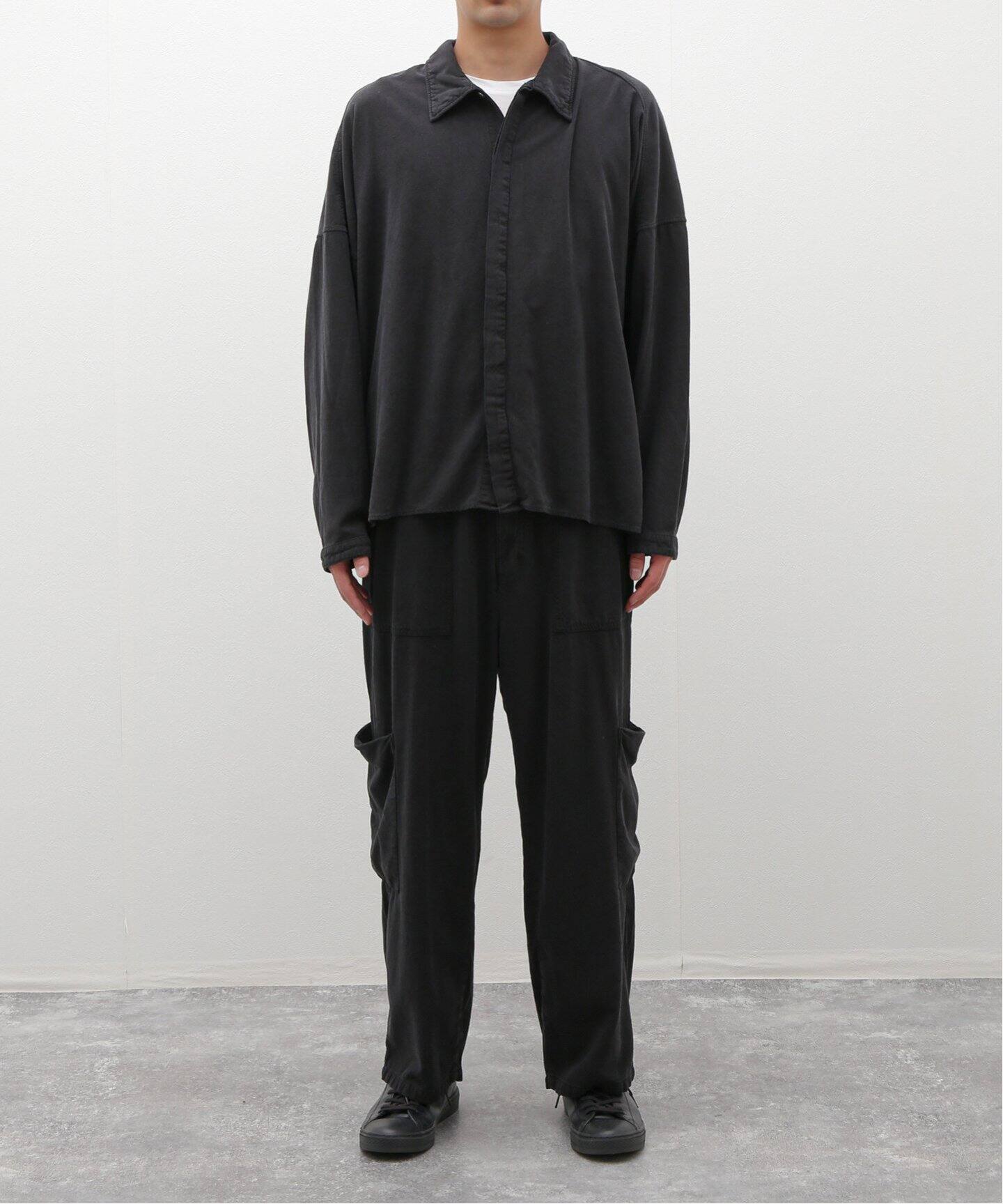 ANCELLM / アンセルム】SILK SUEDE DRESS LS SHIRT（シャツ／ブラウス 