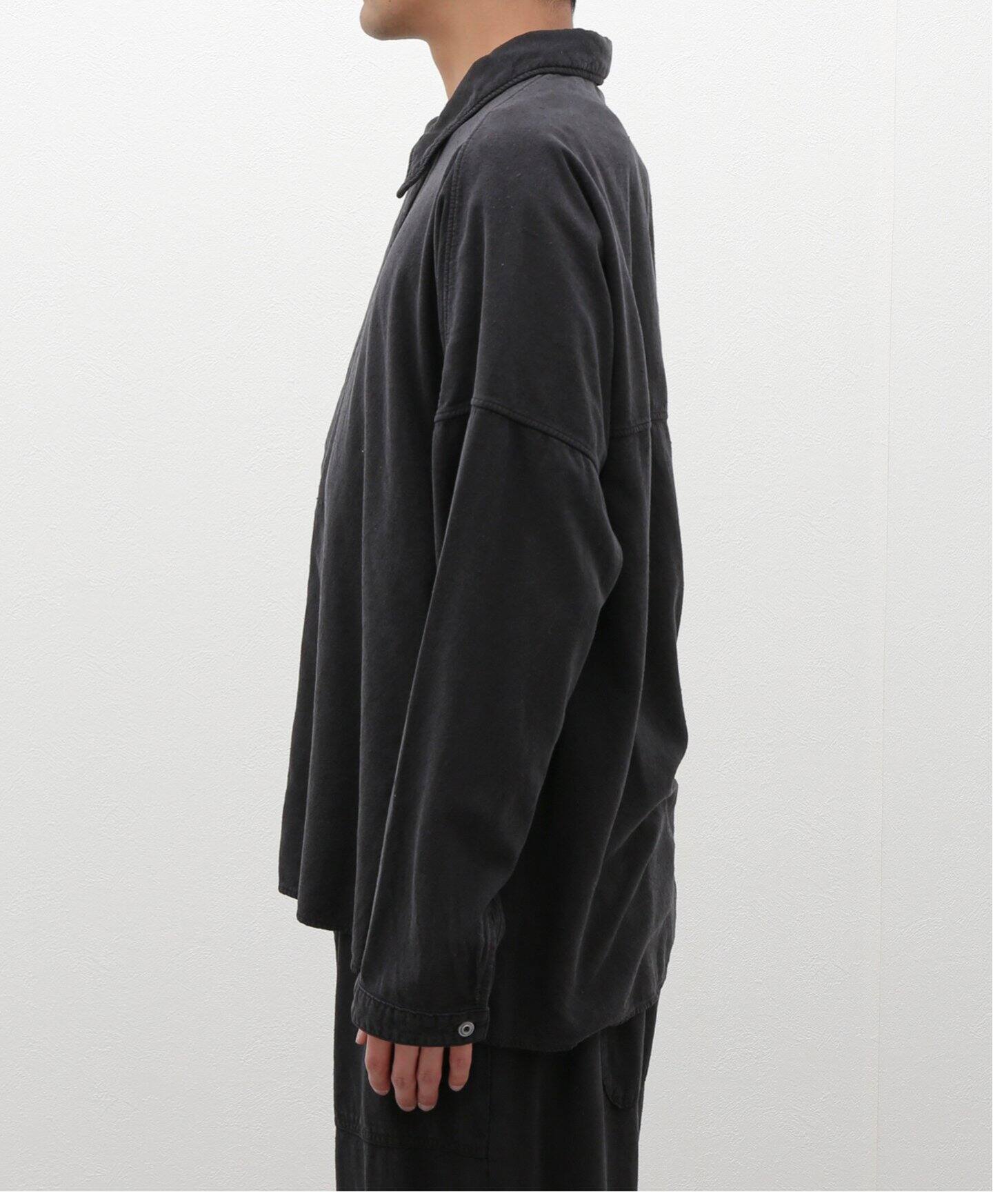 ANCELLM / アンセルム】SILK SUEDE DRESS LS SHIRT（シャツ／ブラウス 