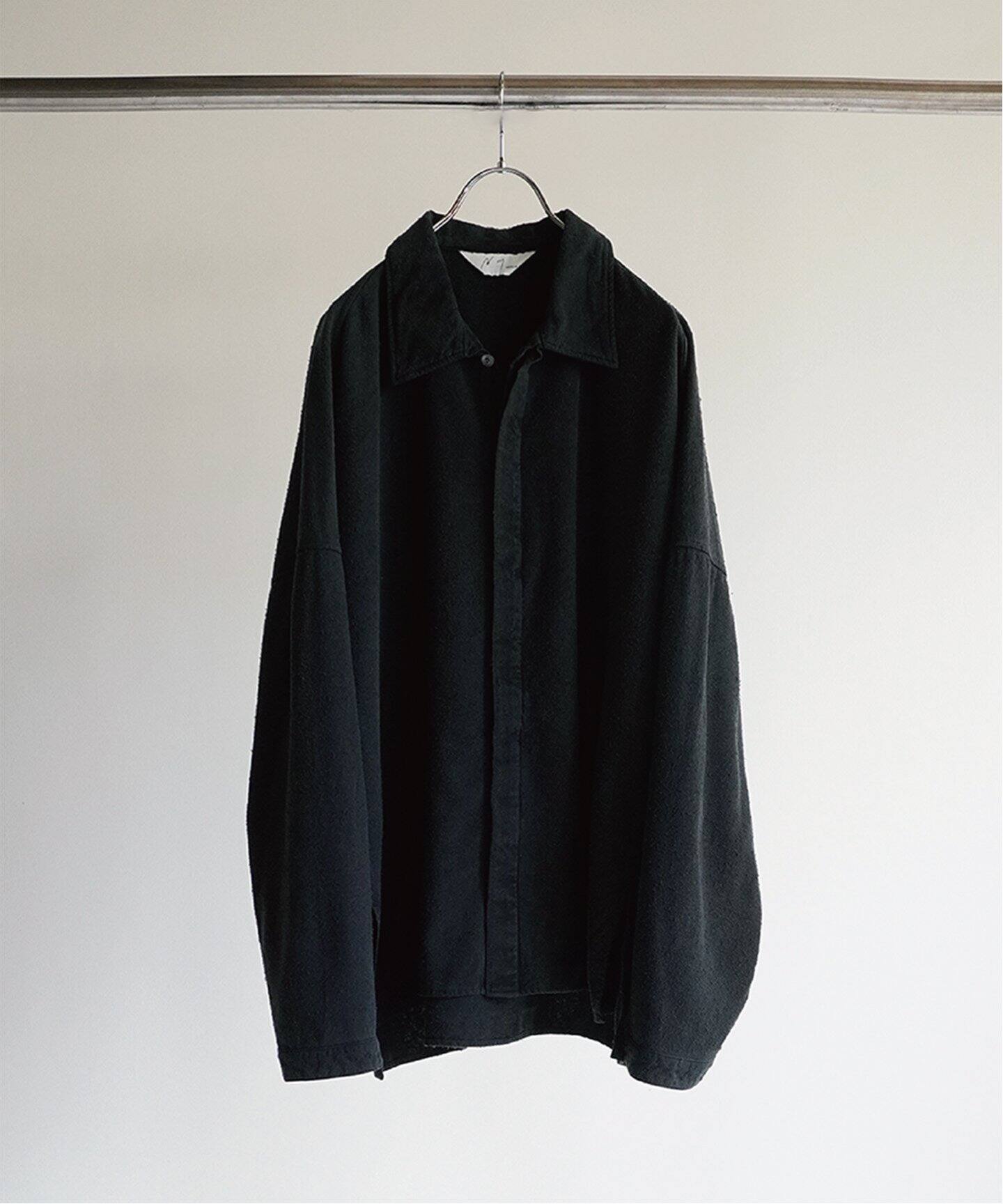 ANCELLM / アンセルム】SILK SUEDE DRESS LS SHIRT（シャツ／ブラウス  