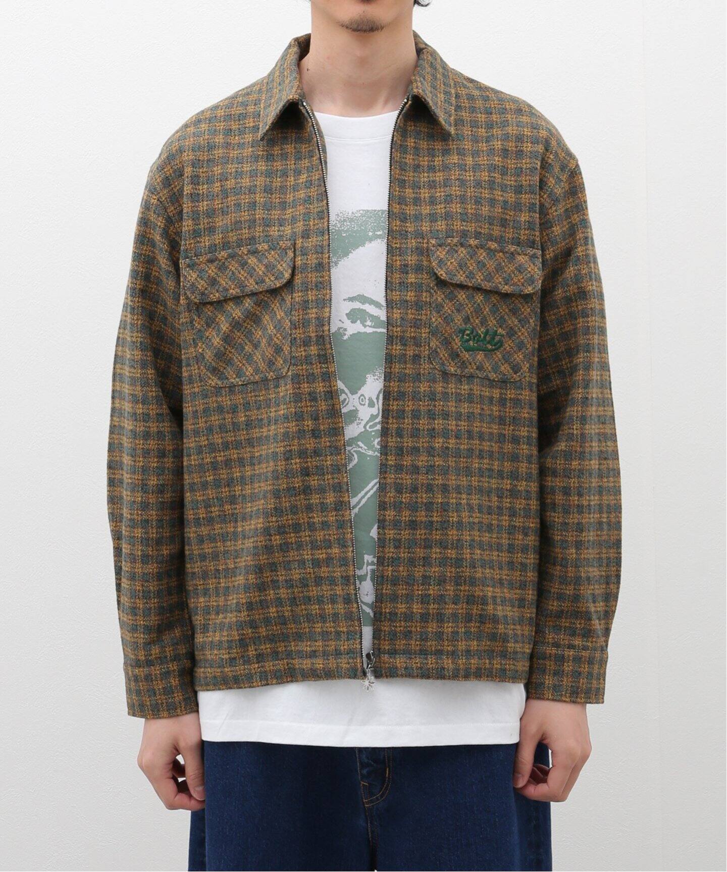 BoTT / ボット】Zip Up Flannel Shirt（シャツ／ブラウス）｜WISM  