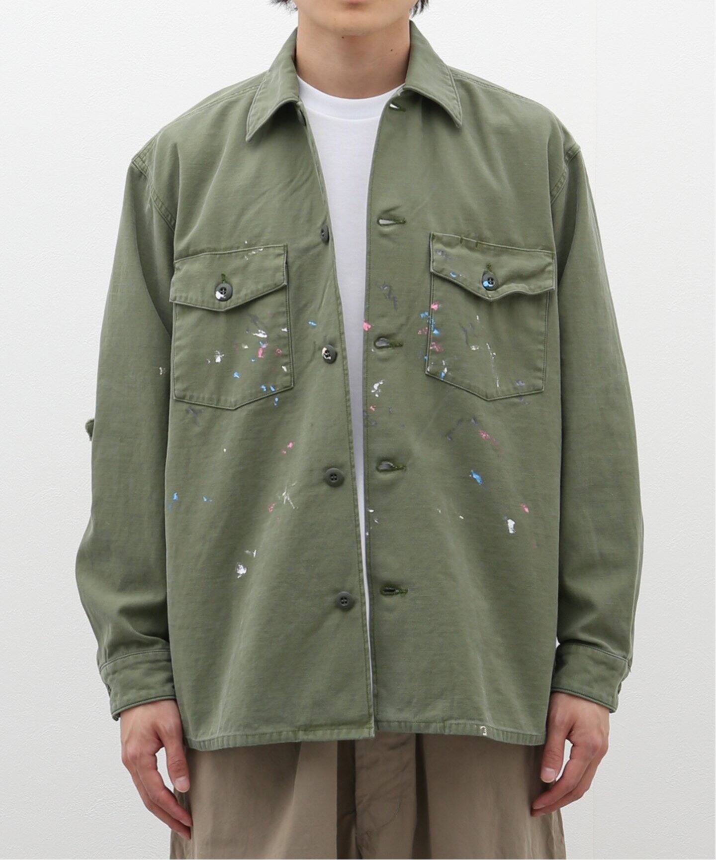 URU / ウル】COTTON BACKSATIN - MILITARY L/S SHIR（シャツ／ブラウス 