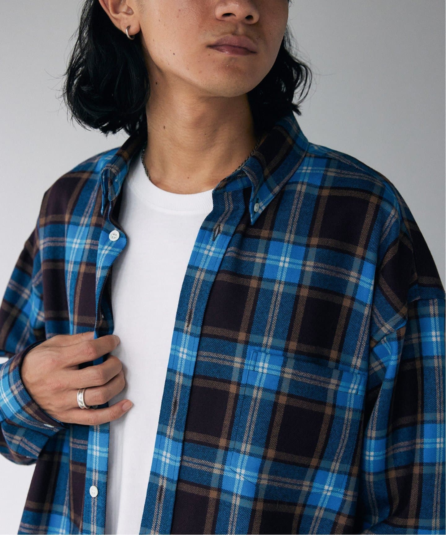 タータンチェック ファットシルエット ボタンダウンシャツ（シャツ