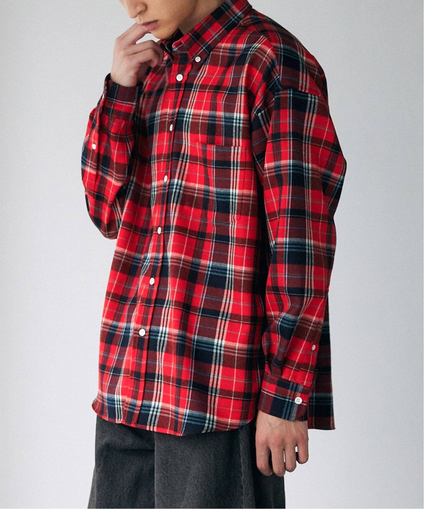 タータンチェック ファットシルエット ボタンダウンシャツ（シャツ