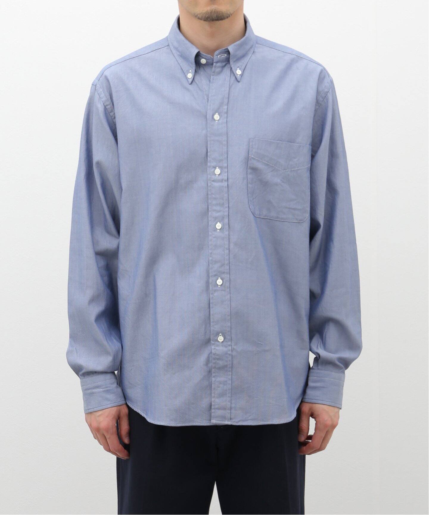 KAPTAIN SUNSHINE 24SS シャツ 青 むずかしく 38 定価35200円 