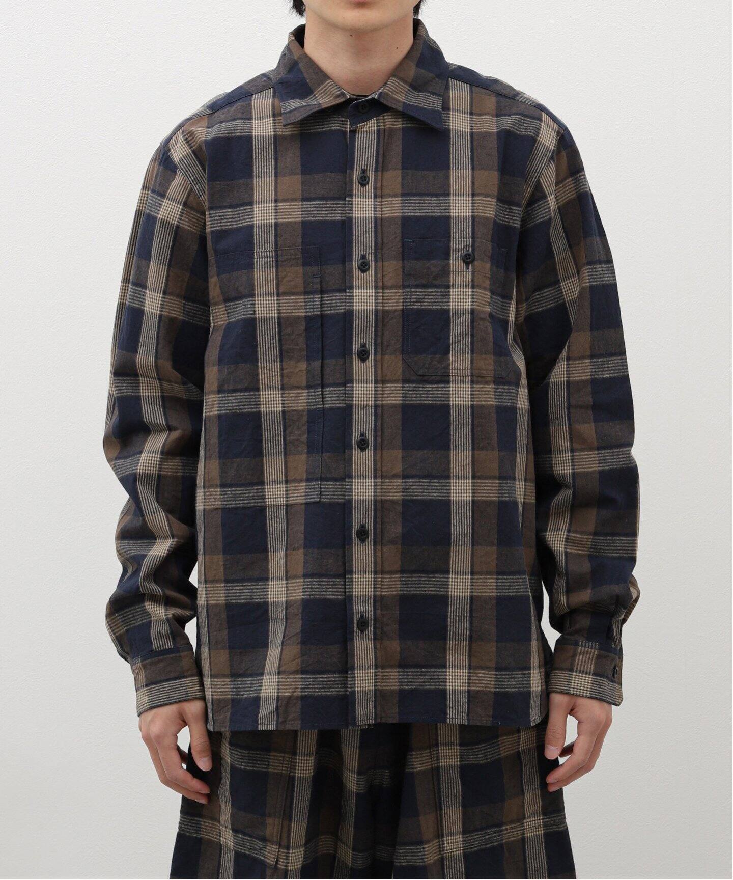 ts(s) / ティーエスエス Irregular Block Plaid Work Shirt HT50KS01 