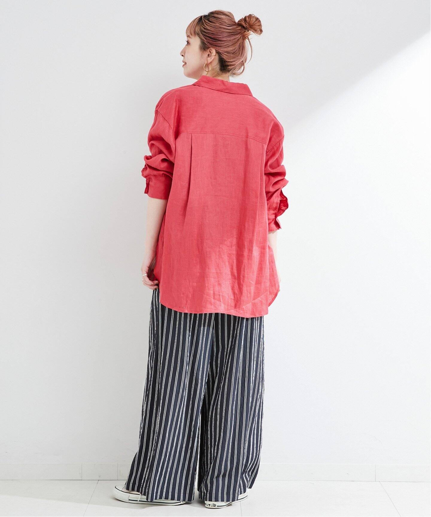 ライトフレンチリネンチェックシャツ（シャツ/ブラウス