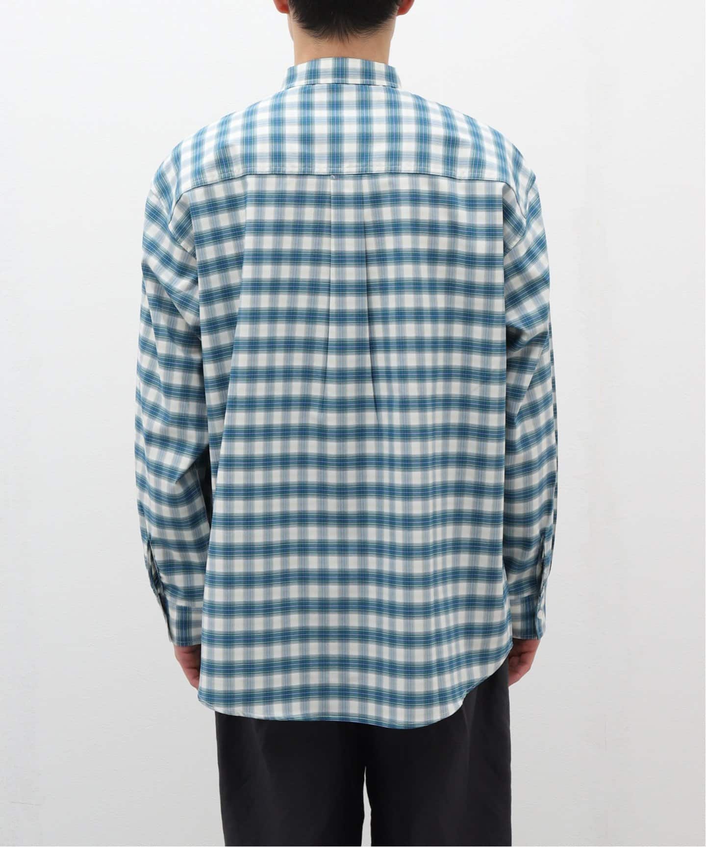 えーこ様チェックシャツ紺白、紺白ボーダー、ミントトレンチ、白レギンス LACOSTE（ラコステ）の「LACOSTE for B:MING by BEAMS / 別注 カノコ