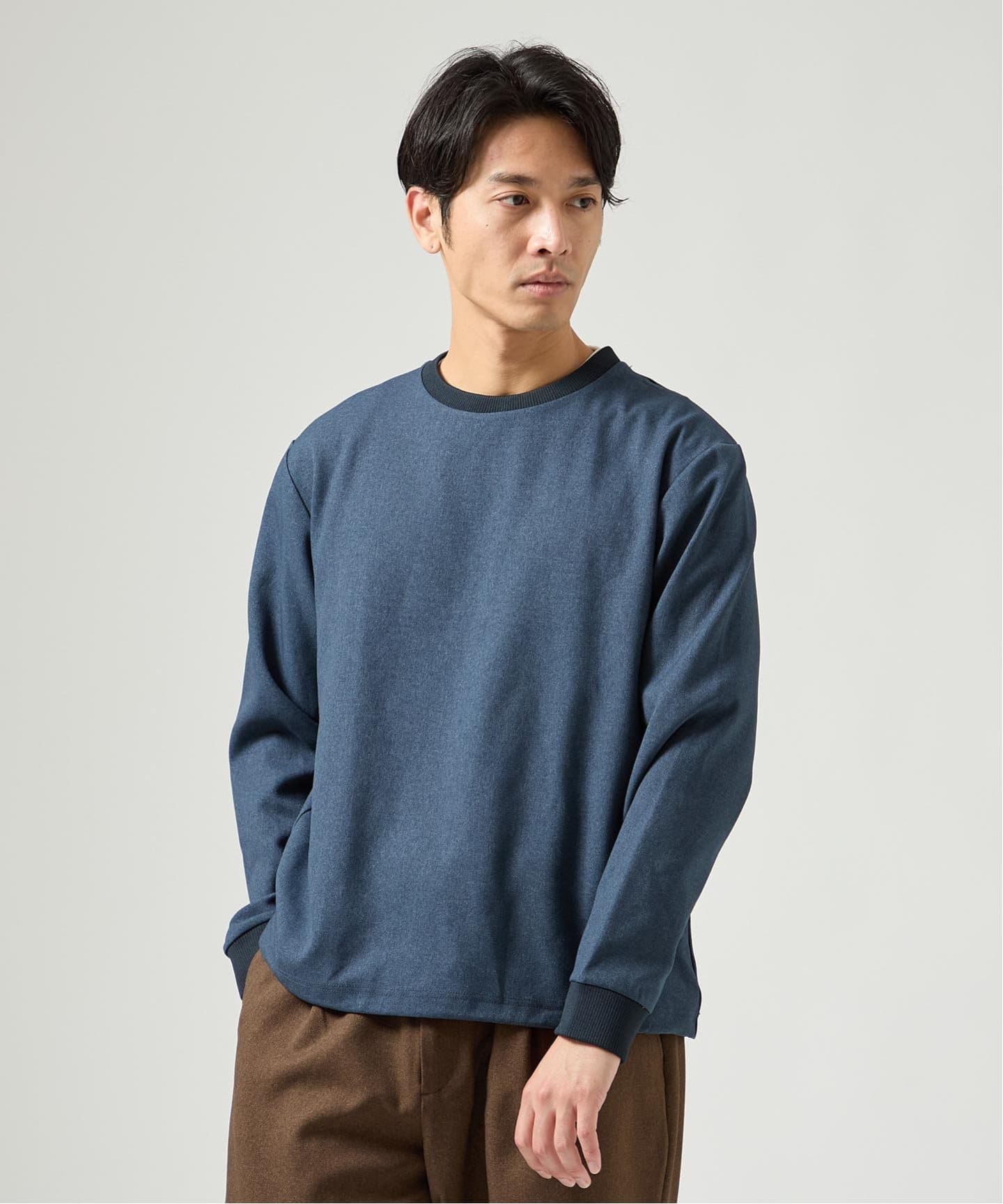 直営店☆BALLY☆SALE! レタリングロゴ クルーネック 長袖Tシャツ LANATEC(R) クルーネックロンTEE（Tシャツ／カットソー）｜B.C