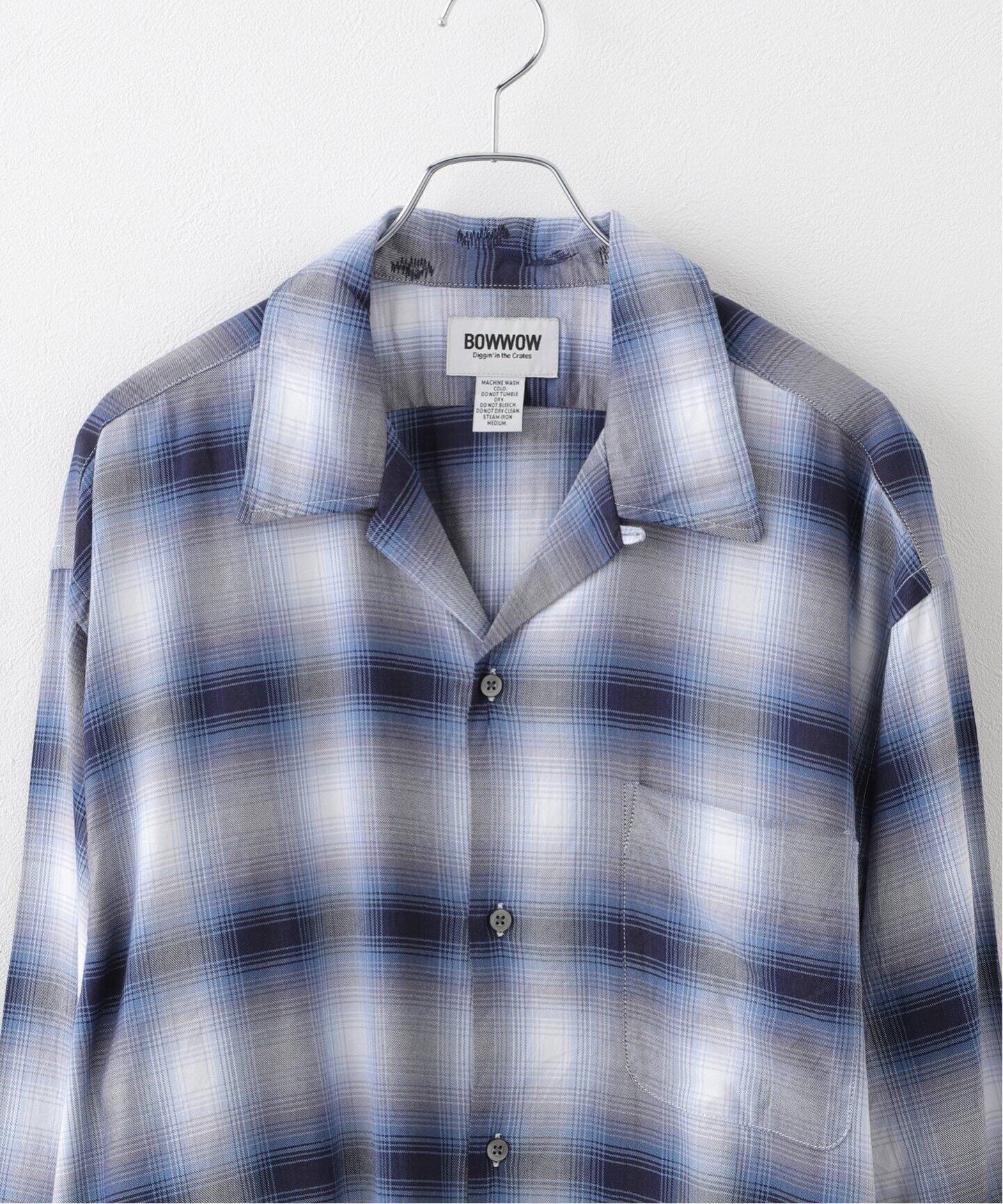 BOWWOW / バウワウ RAYON CHECK SHIRTS REPAIRED（シャツ／ブラウス  