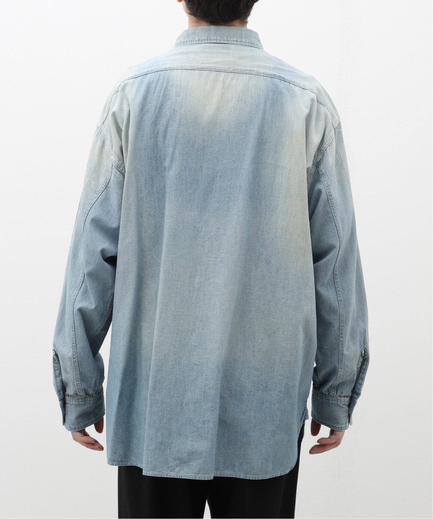 BOWWOW/バウワウ】 CHAMBRAY SHIRTS SUNBURN AGEING（シャツ／ブラウス  