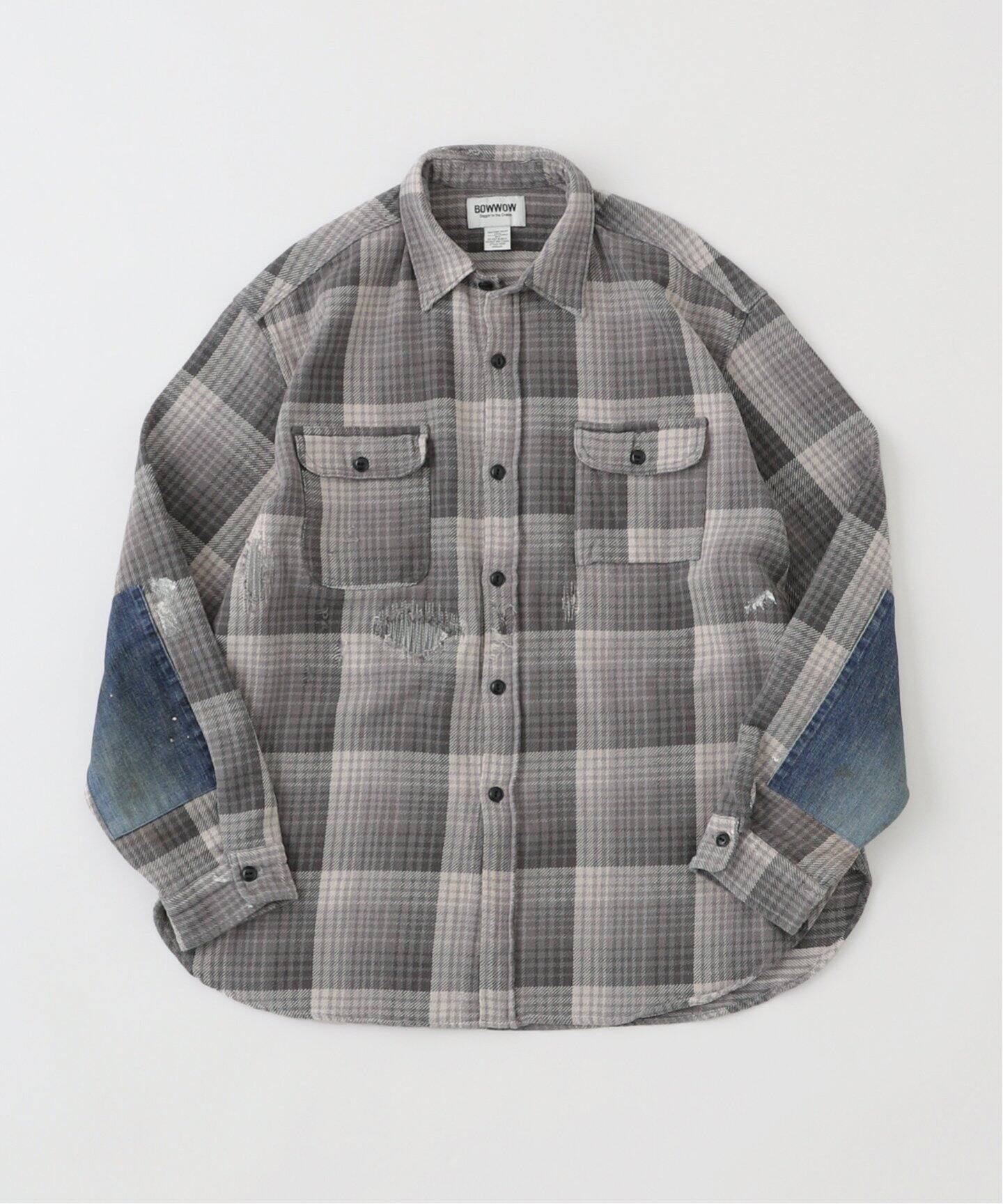 BOWWOW / バウワウ DELUXE FLANNEL SHIRTS REPAIRED（シャツ／ブラウス 
