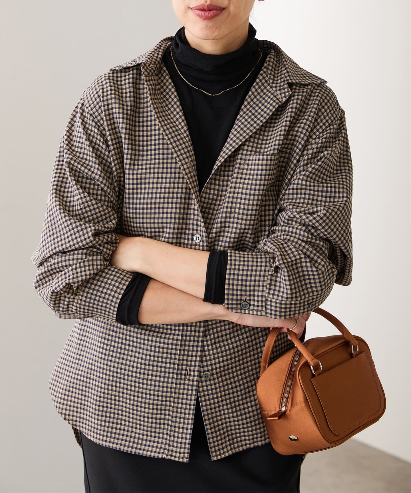 ウーステッドツイルチェックシャツ（シャツ／ブラウス）｜IENA（イエナ