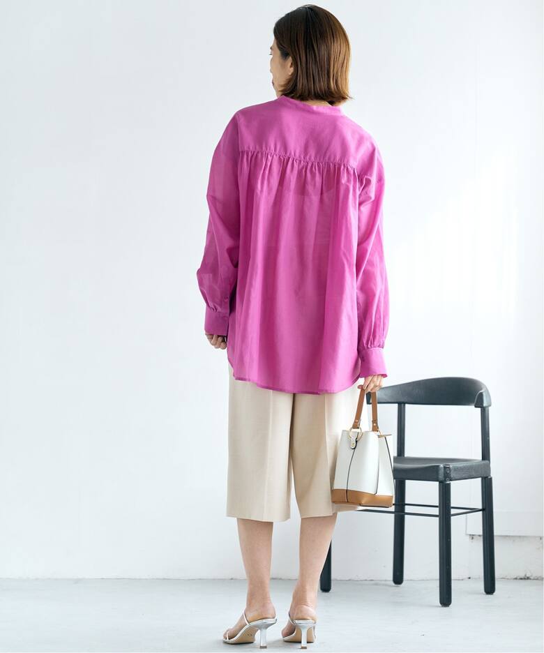 IENA - 【タグ無し未使用品】IENA 麻バックギャザーシャツ カーキ 36の 