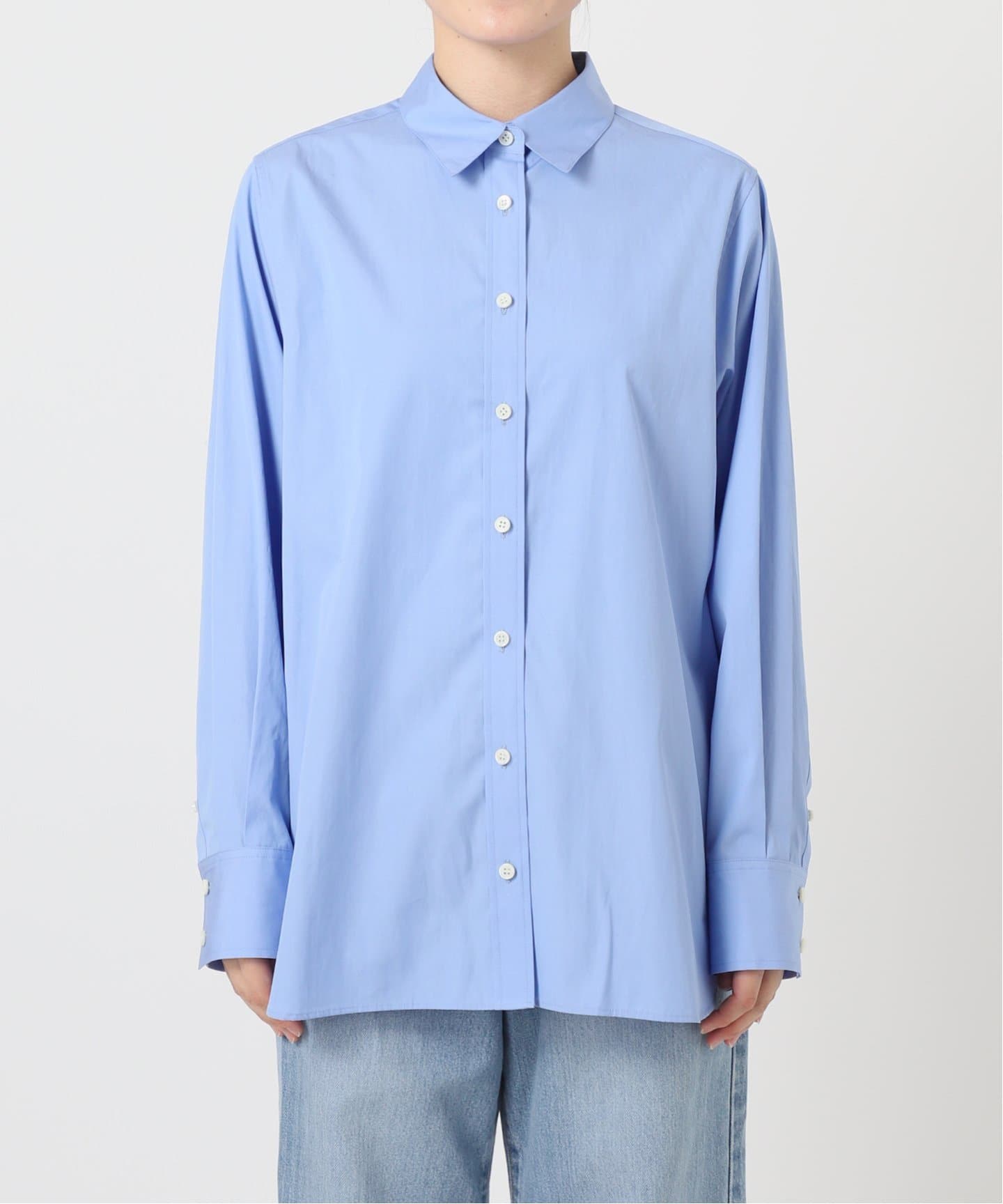 IENA◆24aw/スーピマコットン レギュラーカラーシャツ/コットン/WHT/24-050-900-5000-3-0 スーピマコットン レギュラーカラーシャツ（シャツ／ブラウス