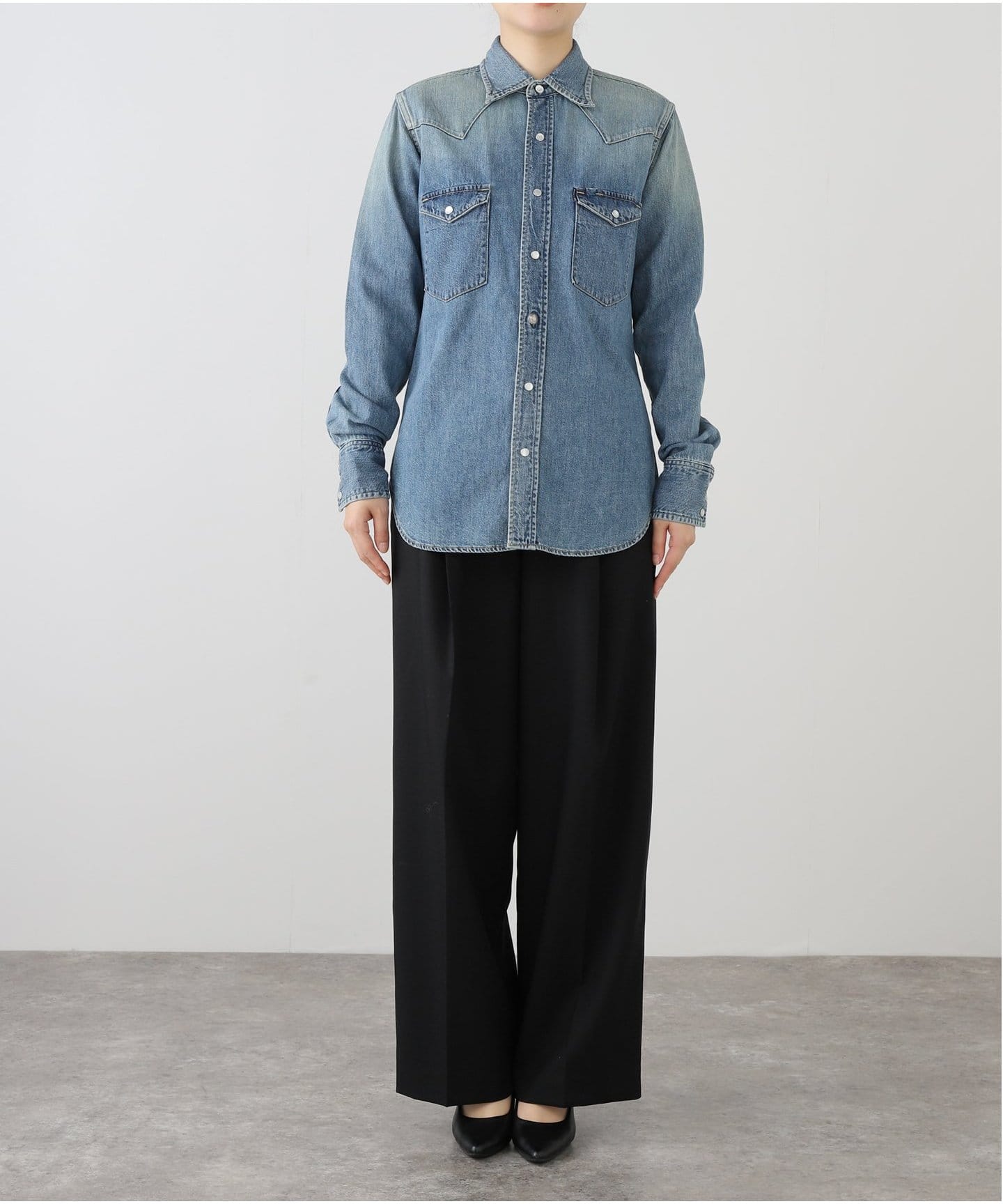 MADISONBLUE/マディソンブルー WESTERN SHIRTS デニムシャツ