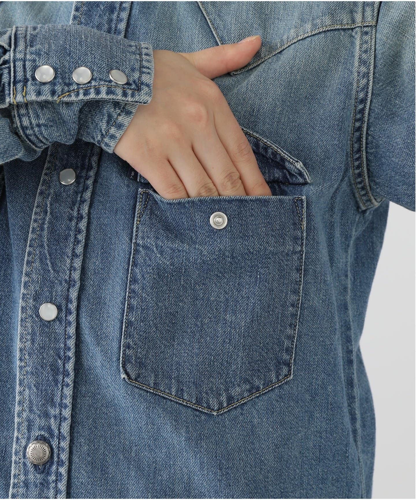 MADISONBLUE/マディソンブルー WESTERN SHIRTS デニムシャツ