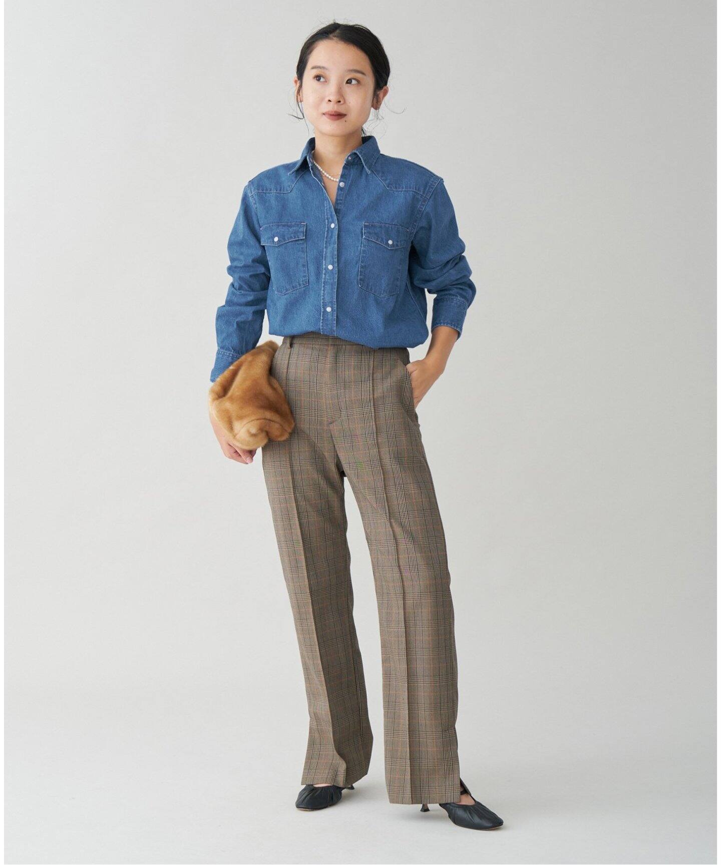 CURRENTAGE/カレンテージ 別注 ダンガリーウエスタンシャツ（シャツ  