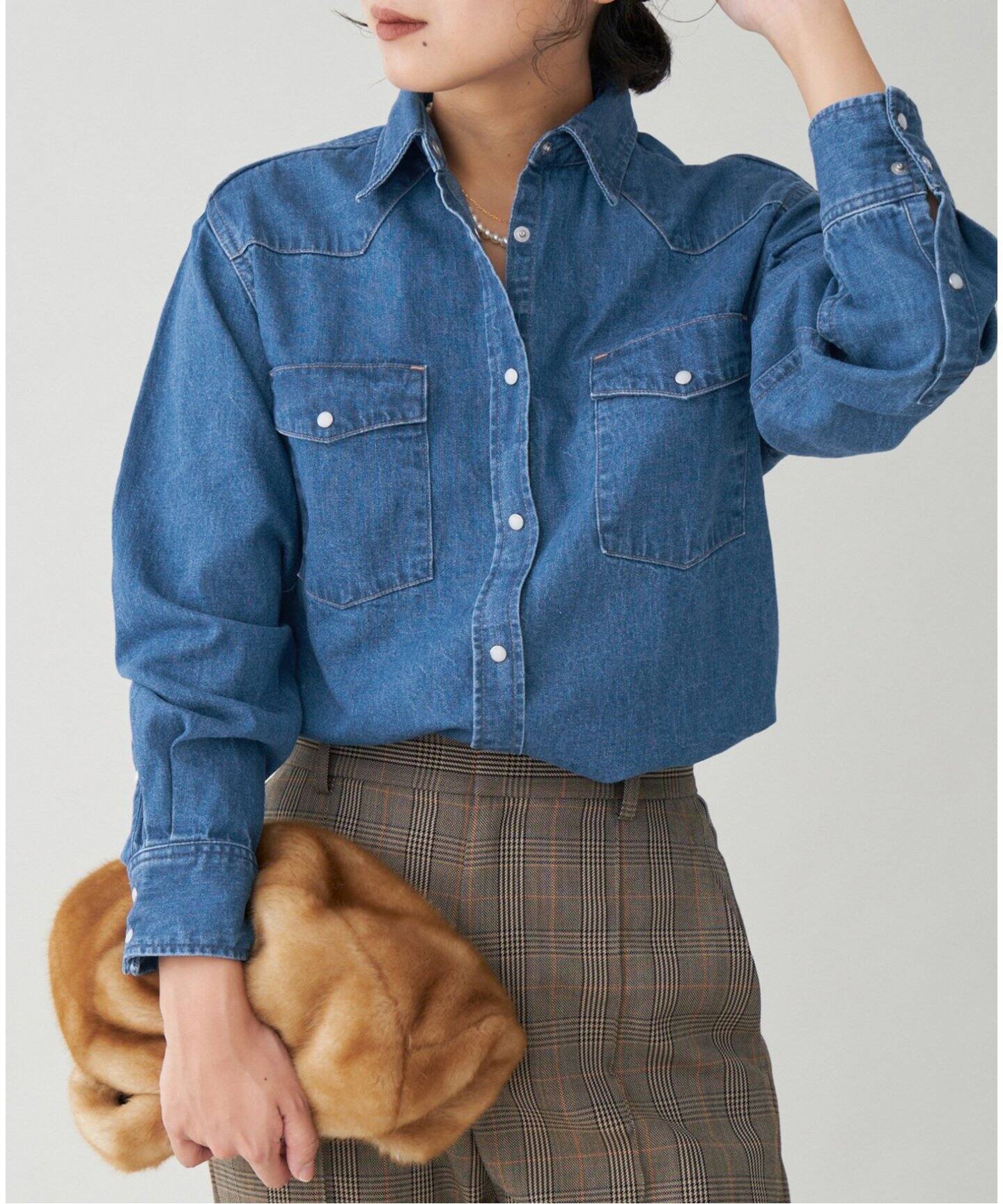 CURRENTAGE/カレンテージ 別注 ダンガリーウエスタンシャツ（シャツ  