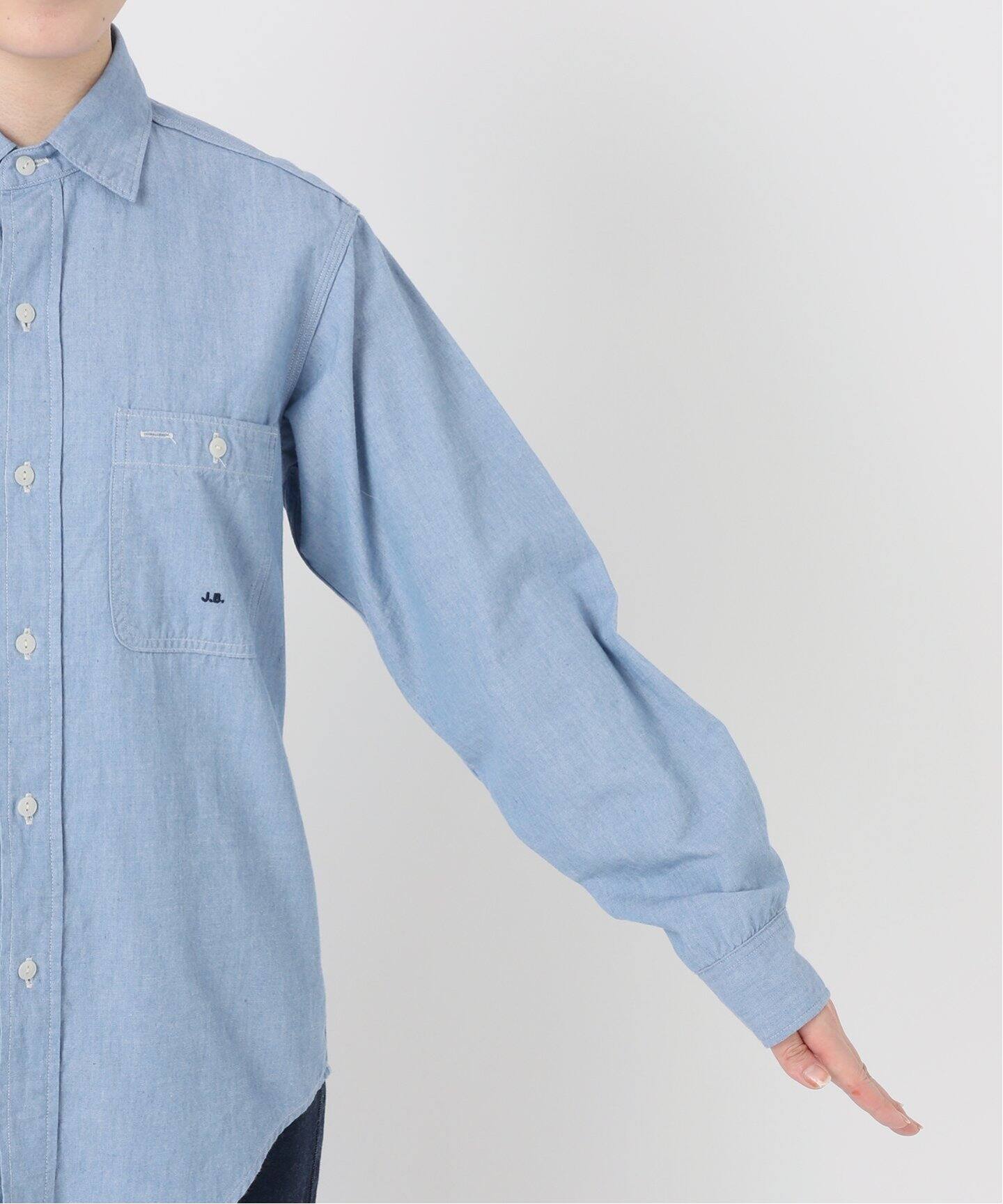 追加》J.B.ATTIRE/ジェービーアタイア Riviera chambray shirt JBG 