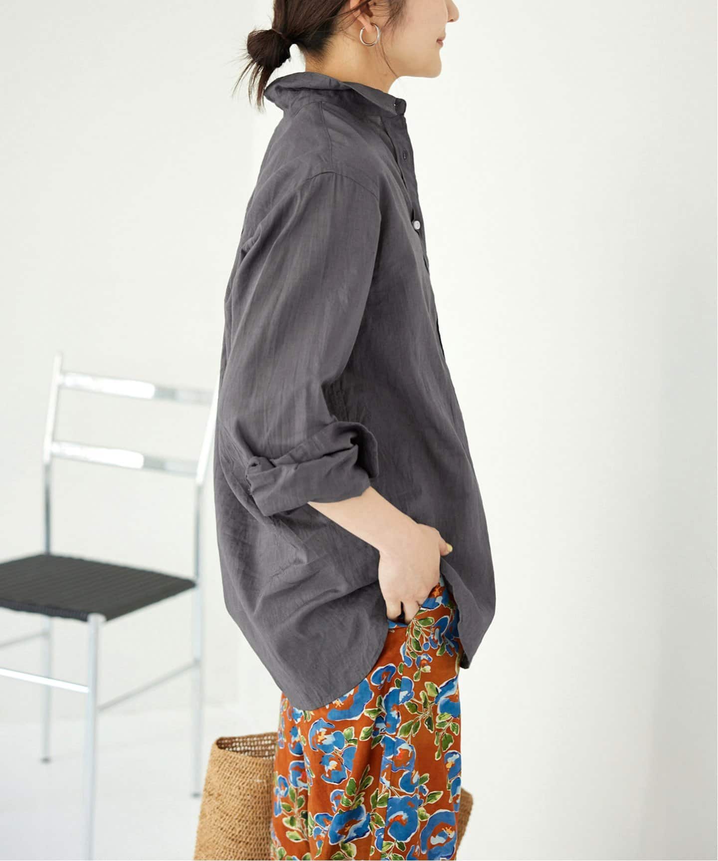 【24SS 極美品】SLOBE IENA Li/Cレギュラーシャツ F ピンク Li/C レギュラーシャツ（シャツ／ブラウス）｜SLOBE IENA