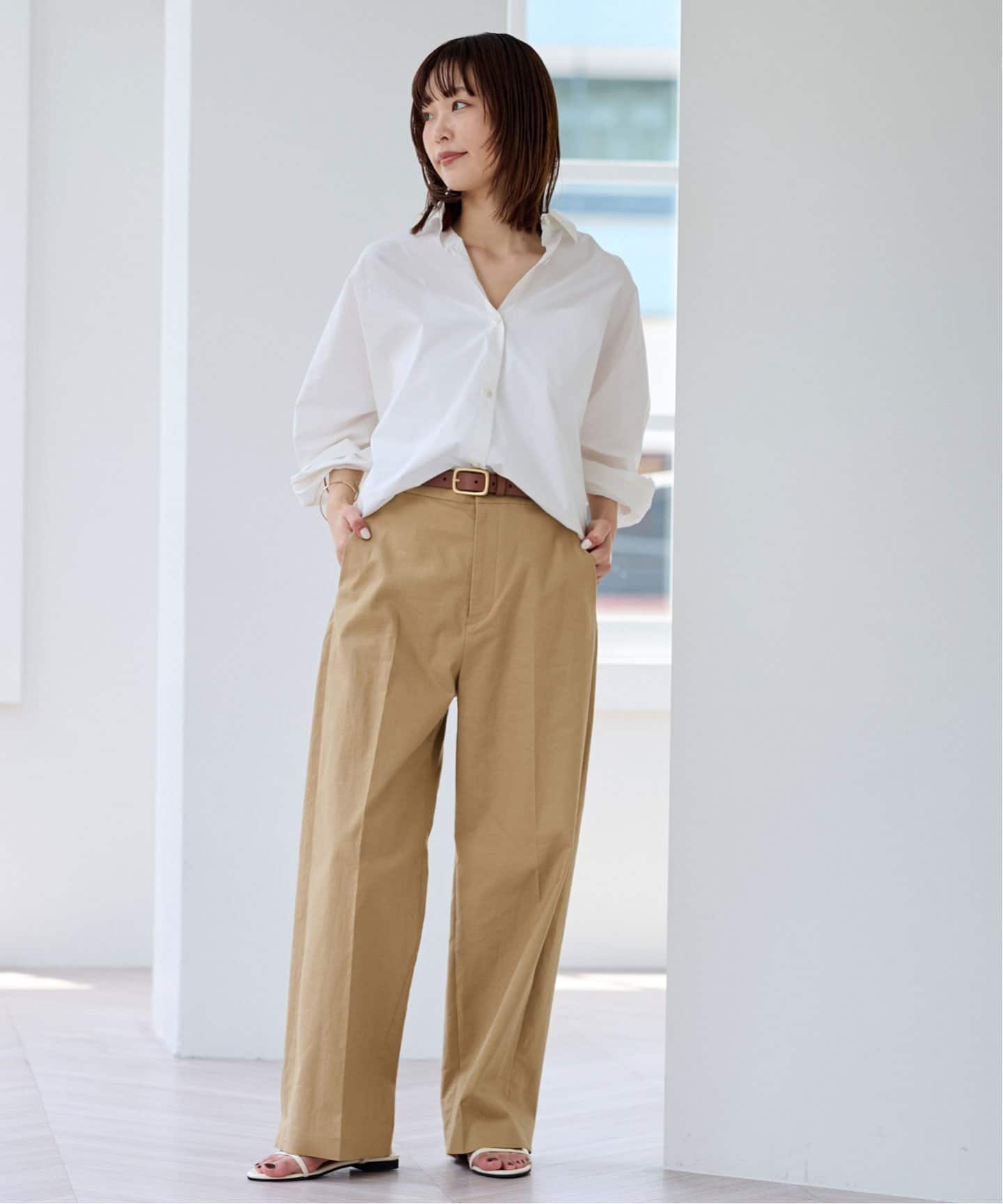 【新品タグ付き】IENA RY/PEドルマンシャツブラウス ナチュラル JOURNAL STANDARD relume（ジャーナルスタンダード レリューム