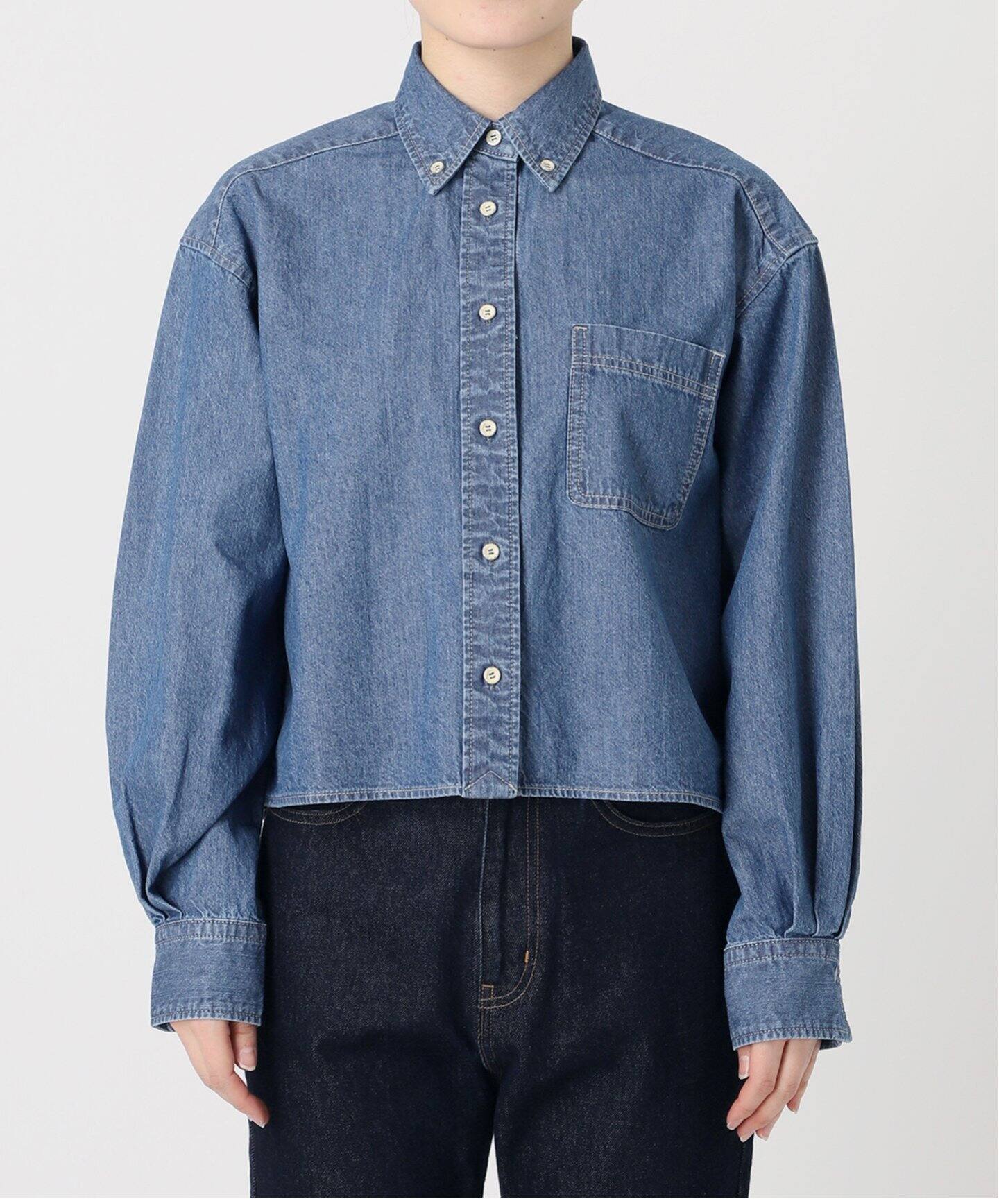 LE DENIMライトオンスクロップドシャツ（シャツ／ブラウス）｜SLOBE 