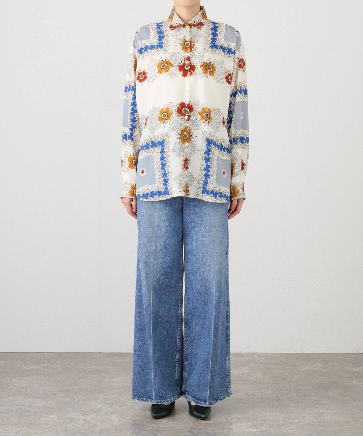極美品✨ 現行品 IENA LA BOUCLE ヒストリカルボタニーシャツ　総柄 IENA LA BOUCLE ヒストリカルボタニーシャツ（シャツ／ブラウス