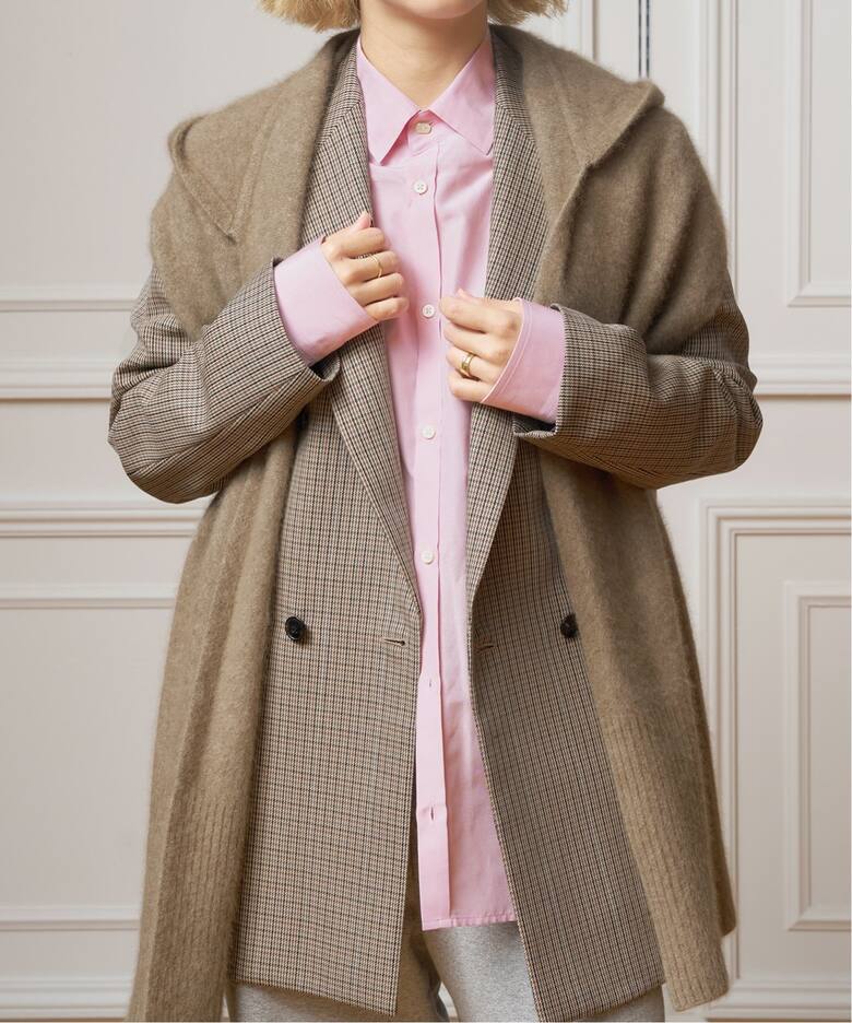 IENA LA BOUCLE コットンシルククラシックシャツ（シャツ／ブラウス 
