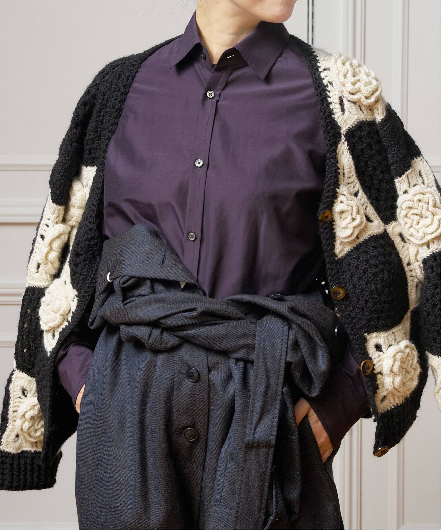 IENA LA BOUCLE コットンシルククラシックシャツ（シャツ／ブラウス 
