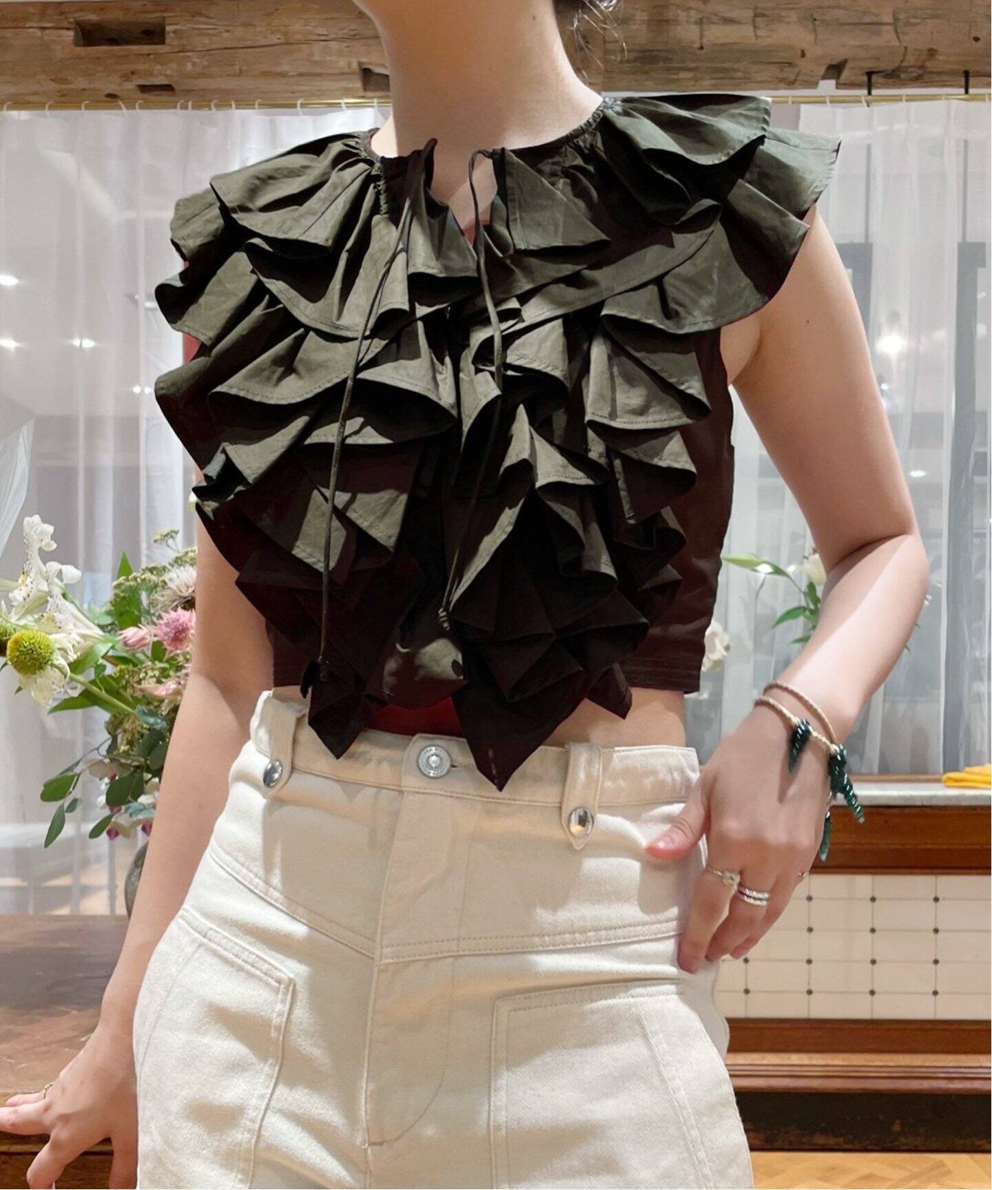 ULLA JOHNSON/ウラ ジョンソン Vidri トップ PF240250（シャツ 