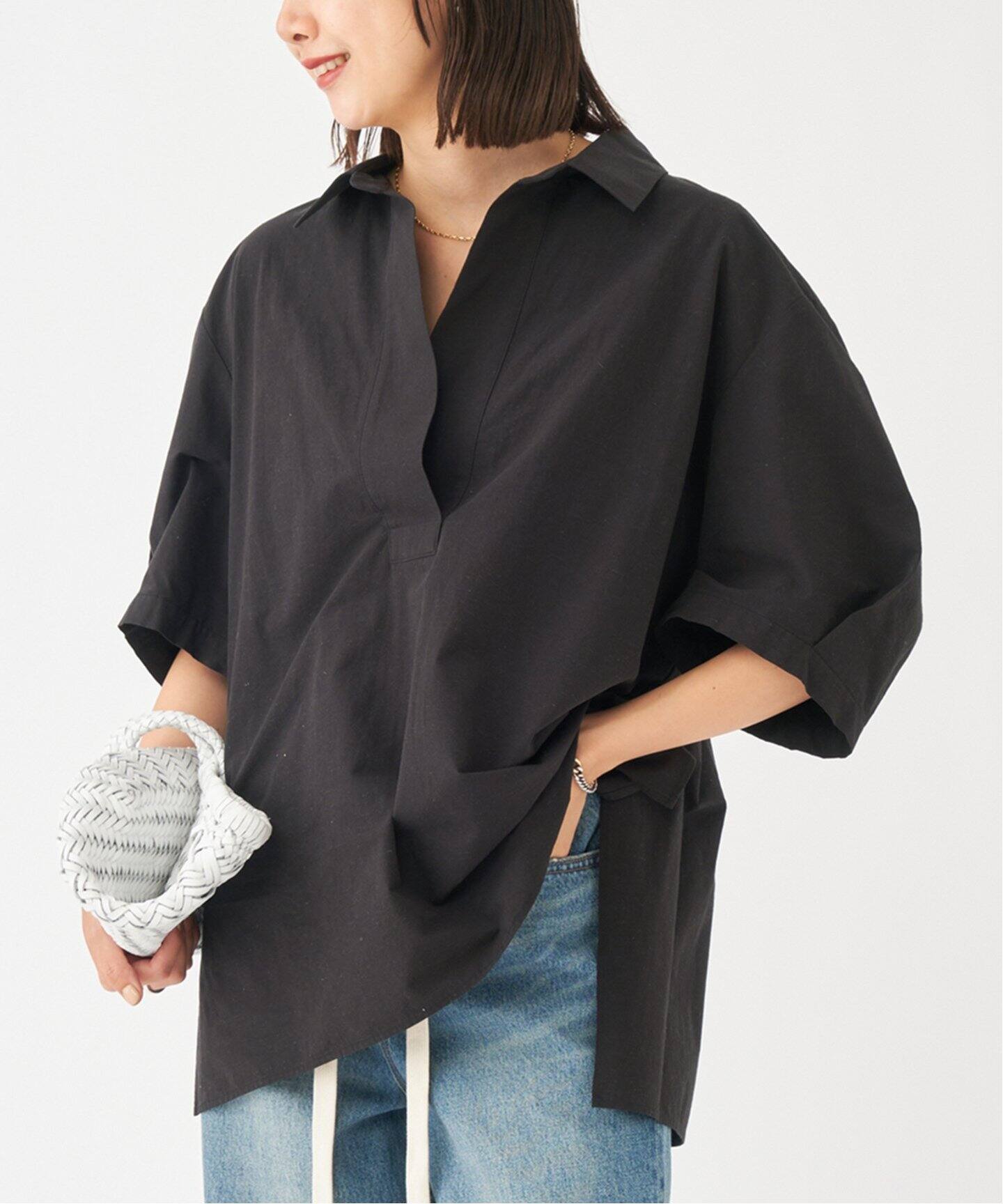 plage R’IAM シャドウストライプシャツ R'IAM シャドウストライプ シャツ（シャツ／ブラウス）｜Plage