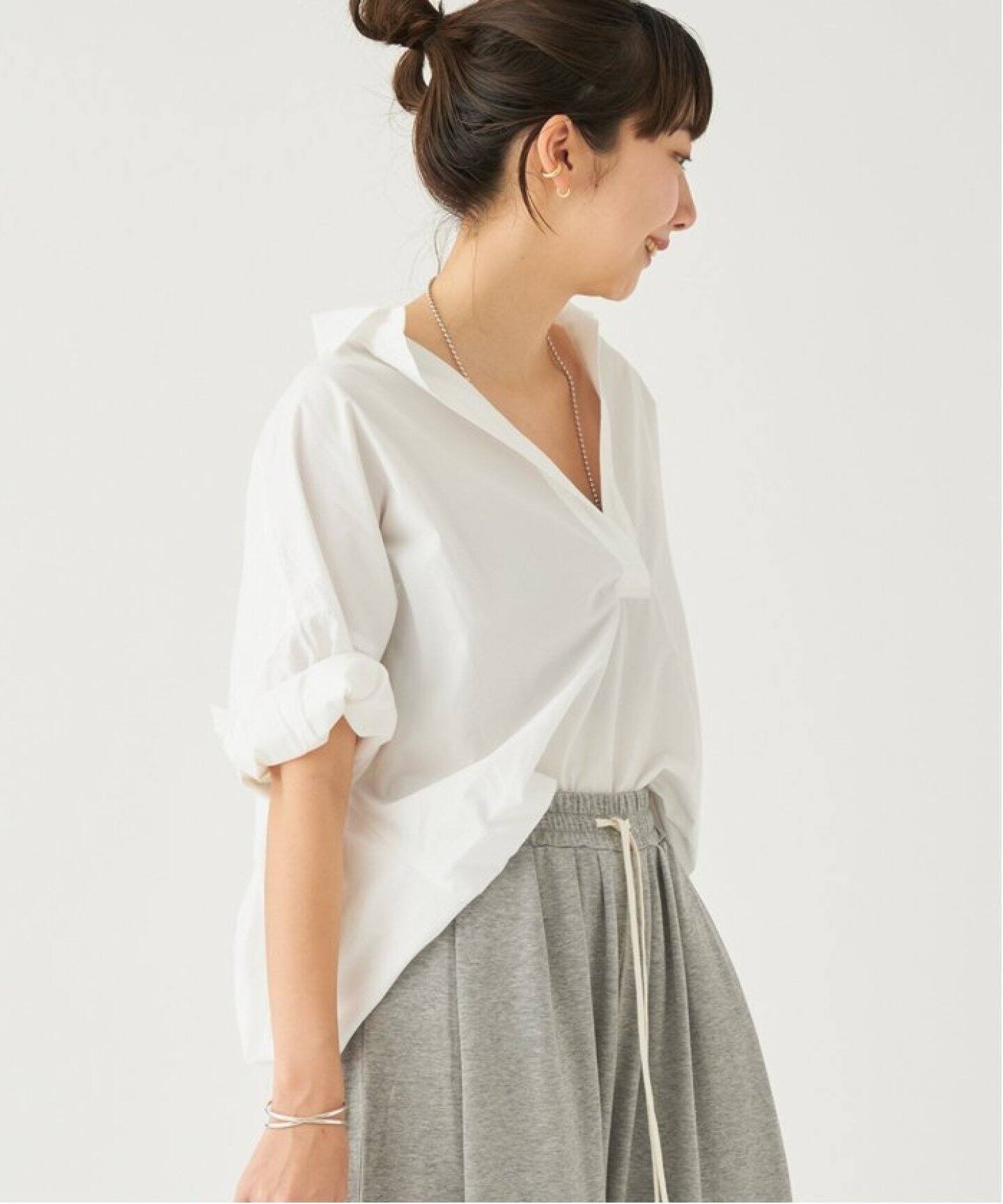 追加》R'IAM フォルムスキッパー半袖 シャツ（シャツ／ブラウス