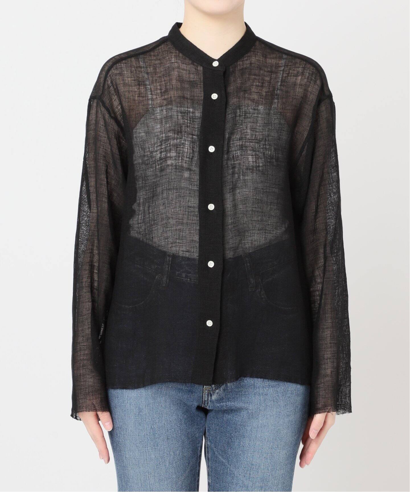 CALMER＊Plage メッシュシャツ　ブラック セール】CALMER ×Plage Mesh シャツ（シャツ/ブラウス）｜Plage