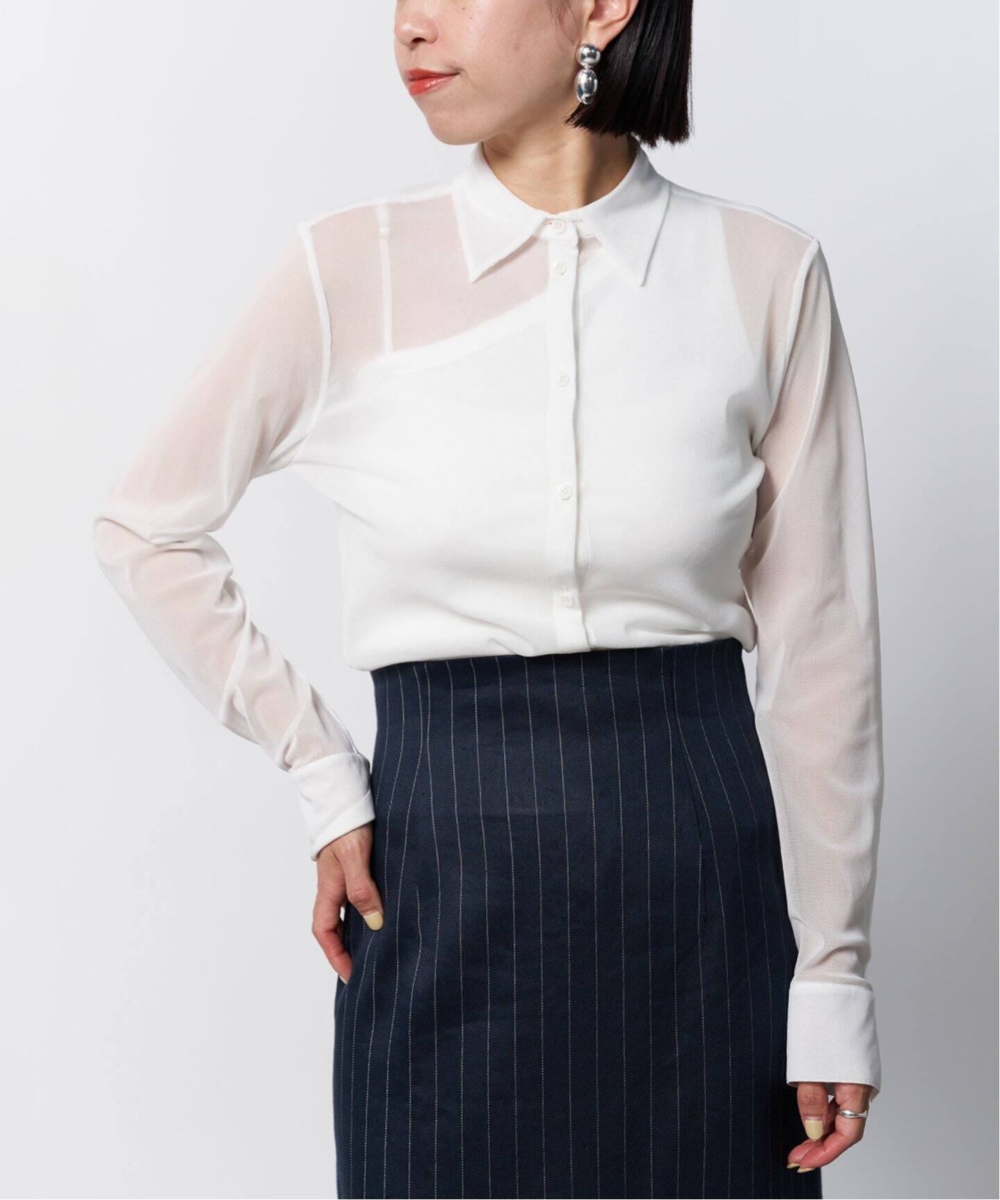 追加》サモーラパワーネットシャツ（シャツ／ブラウス）｜VERMEIL par  